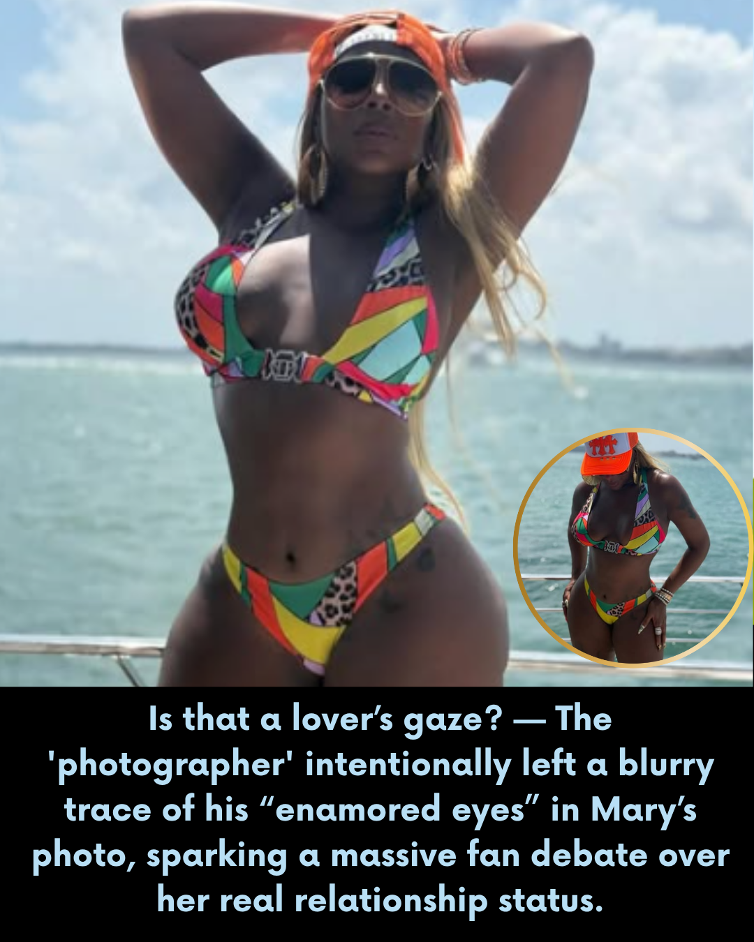 Is that a lover’s gaze? — The ‘photographer’ intentionally left a blurry trace of his “enamored eyes” in Mary’s photo, sparking a massive fan debate over her real relationship status.