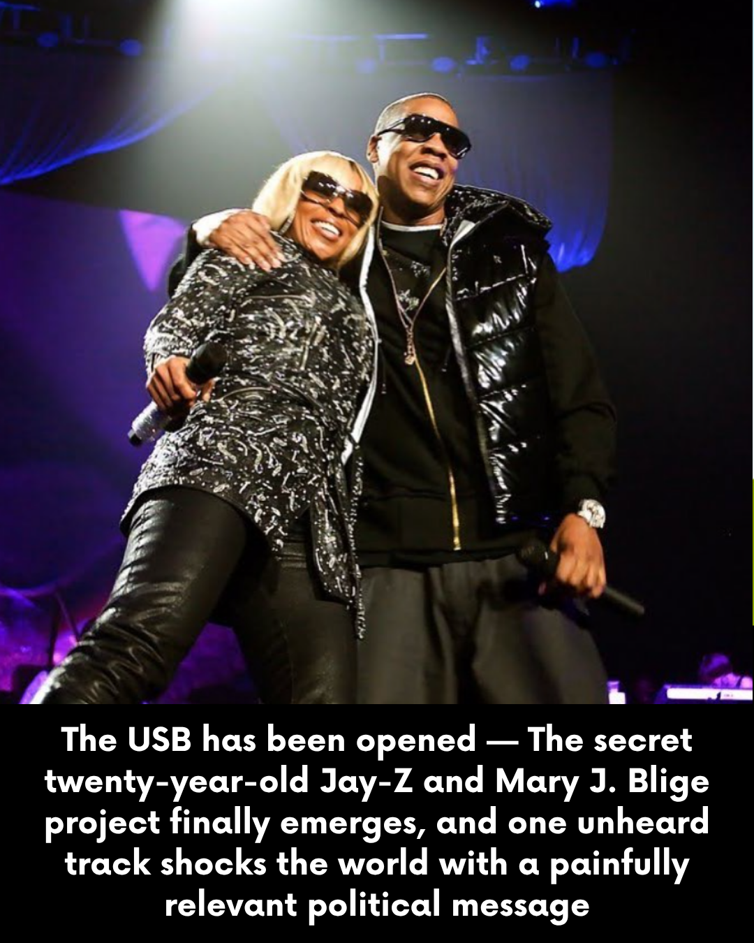 The USB has been opened — The secret twenty-year-old Jay-Z and Mary J. Blige project finally emerges, and one unheard track shocks the world with a painfully relevant political message