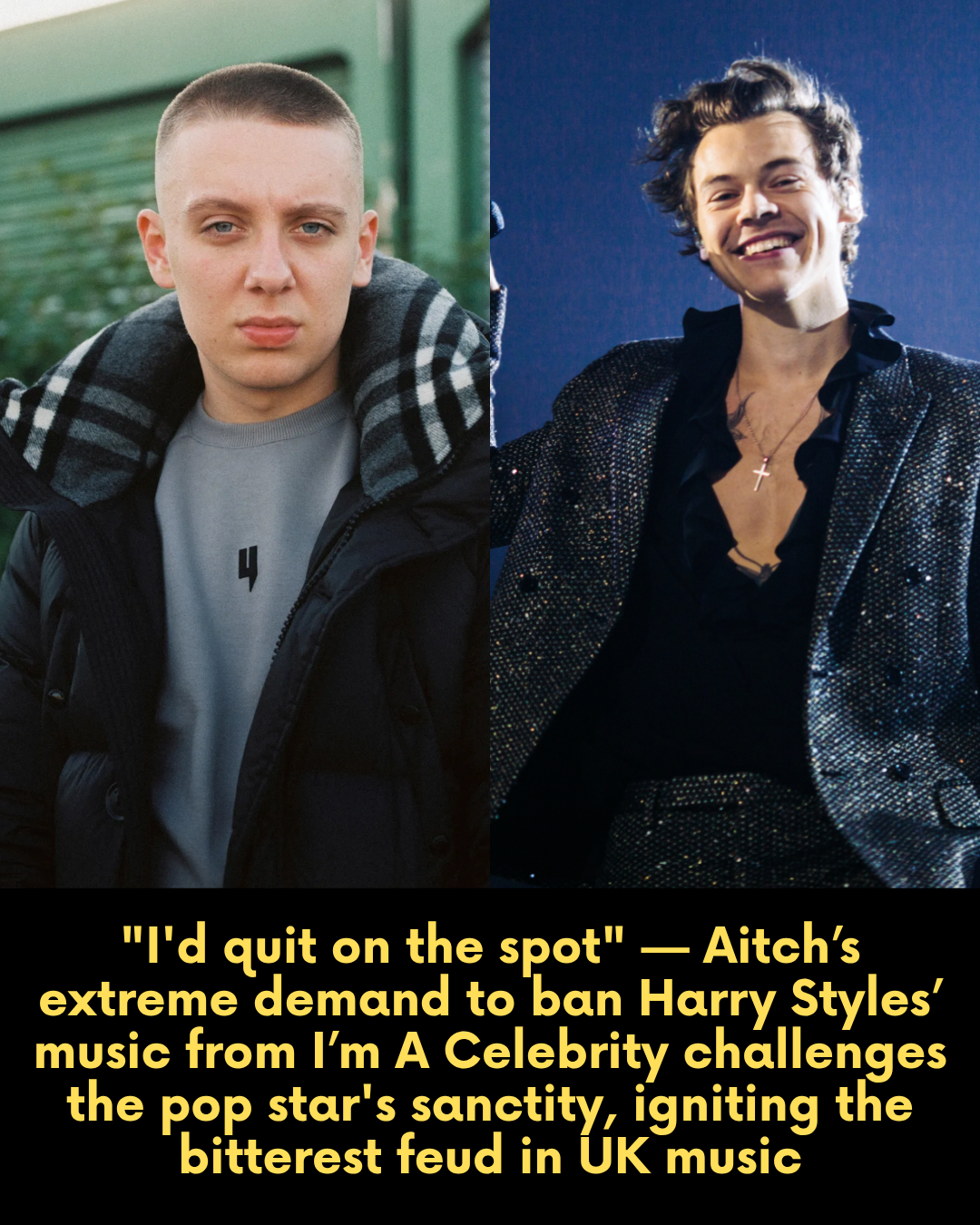 “I’d quit on the spot” — Aitch’s extreme demand to ban Harry Styles’ music from I’m A Celebrity challenges the pop star’s sanctity, igniting the bitterest feud in UK music
