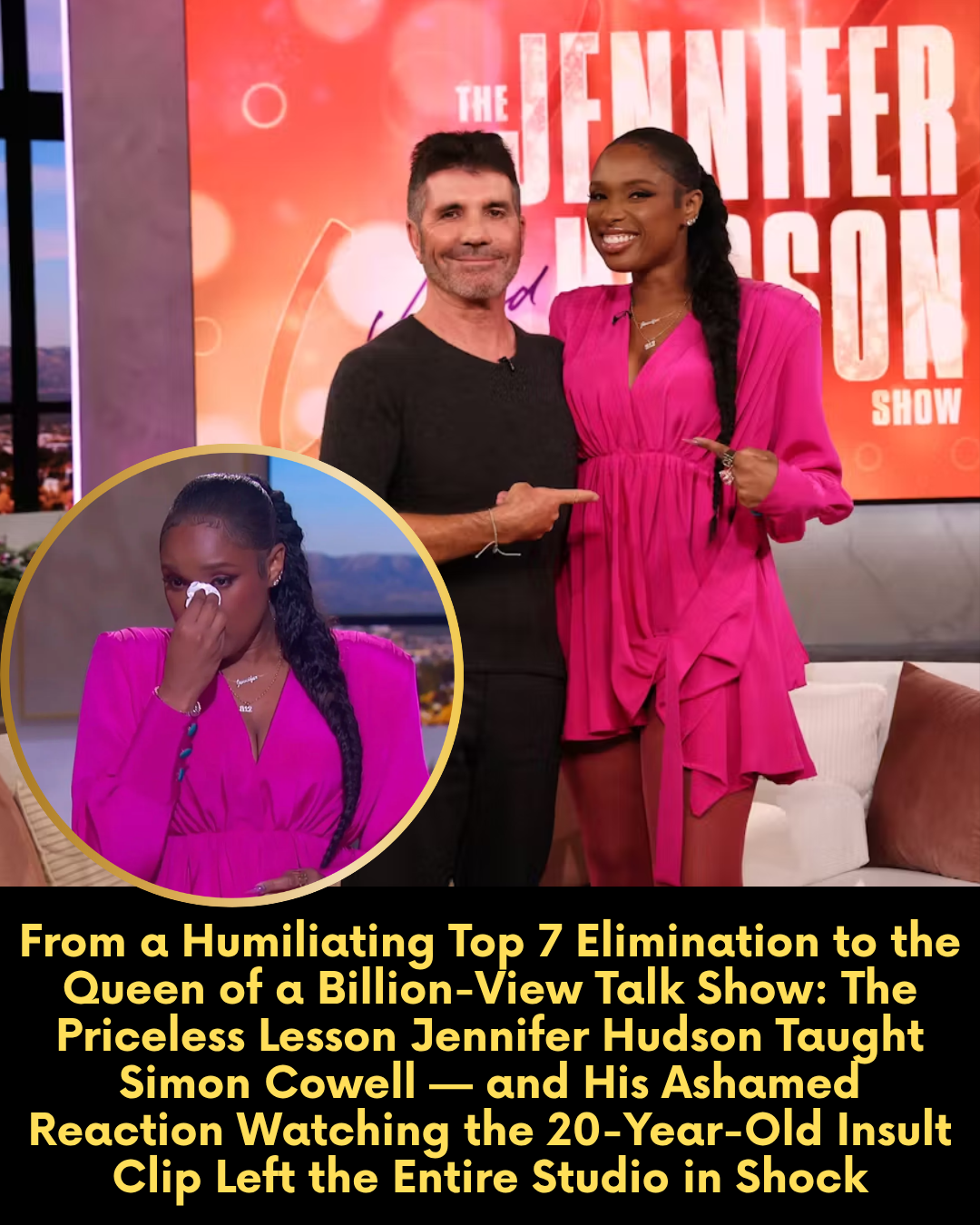 From a Humiliating Top 7 Elimination to the Queen of a Billion-View Talk Show: The Priceless Lesson Jennifer Hudson Taught Simon Cowell — and His Ashamed Reaction Watching the 20-Year-Old Insult Clip Left the Entire Studio in Shock