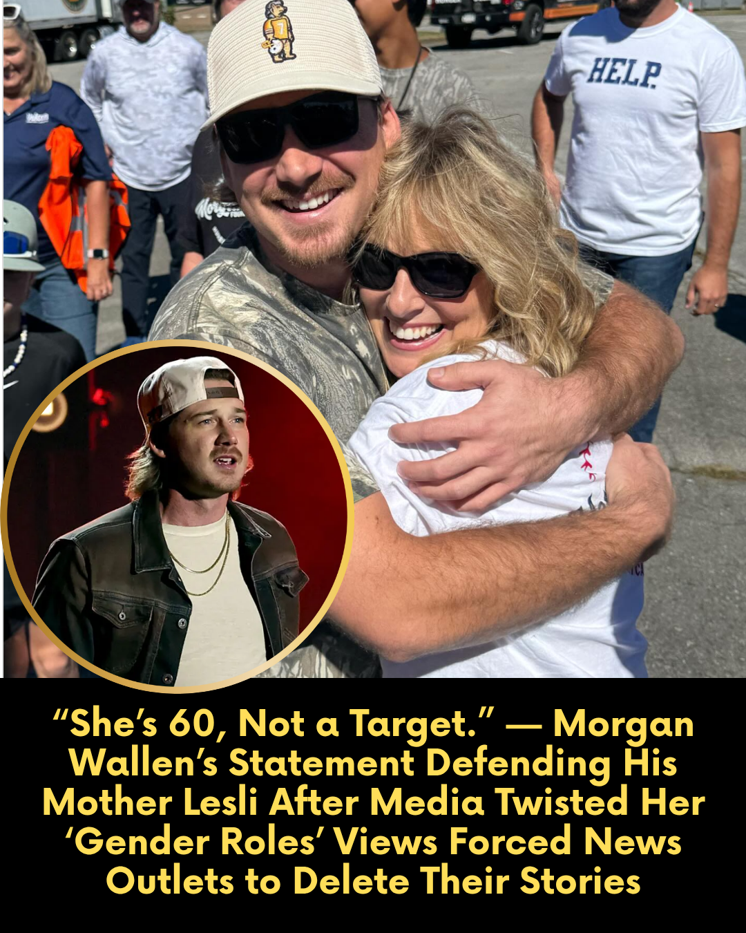 “She’s 60, Not a Target.” — Morgan Wallen’s Statement Defending His Mother Lesli After Media Twisted Her ‘Gender Roles’ Views Forced News Outlets to Delete Their Stories