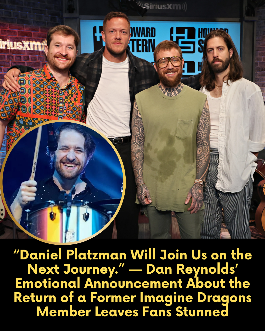 “Daniel Platzman Will Join Us on the Next Journey.” — Dan Reynolds’ Emotional Announcement About the Return of a Former Imagine Dragons Member Leaves Fans Stunned
