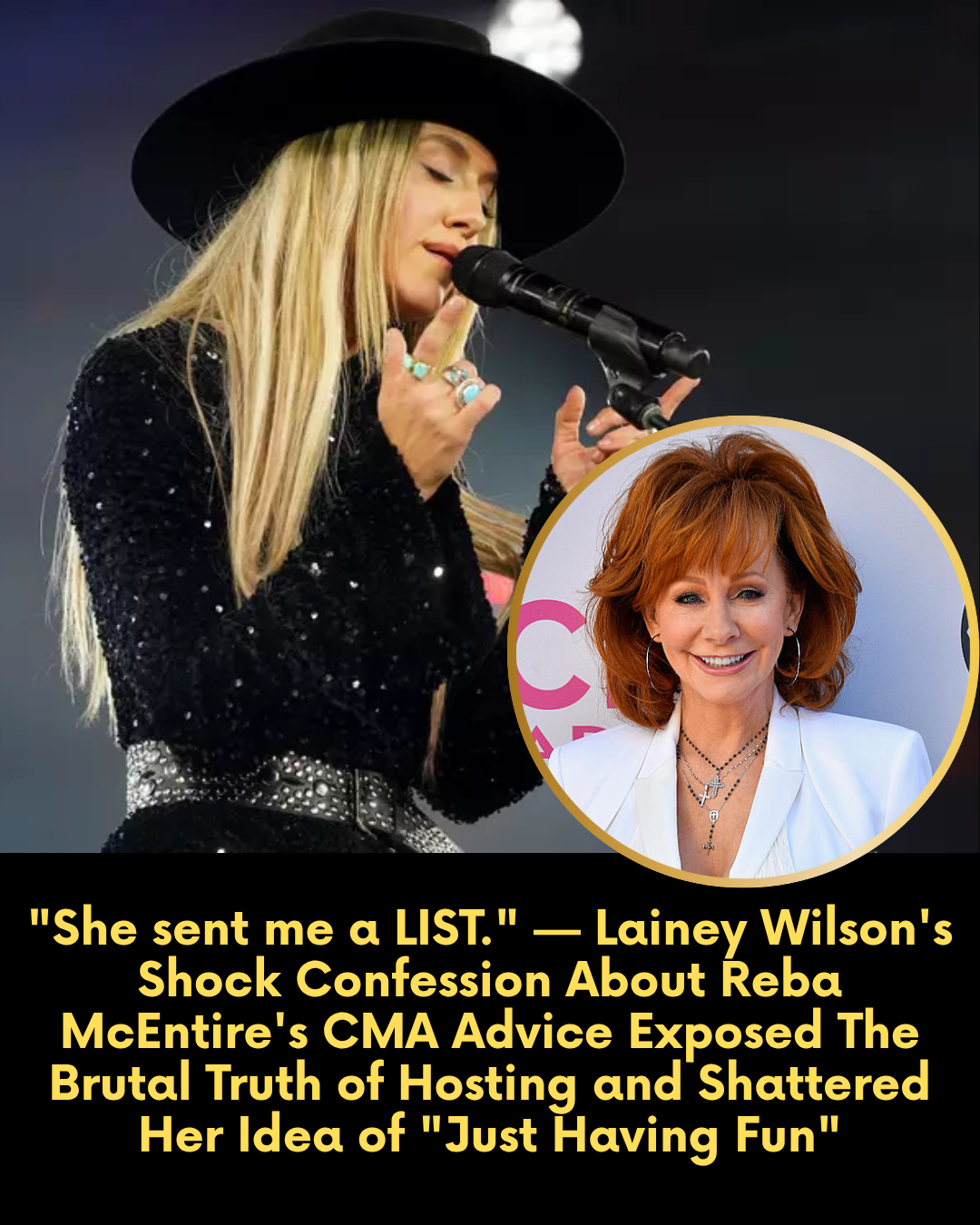 “She sent me a LIST.” — Lainey Wilson’s Shock Confession About Reba McEntire’s CMA Advice Exposed The Brutal Truth of Hosting and Shattered Her Idea of “Just Having Fun”