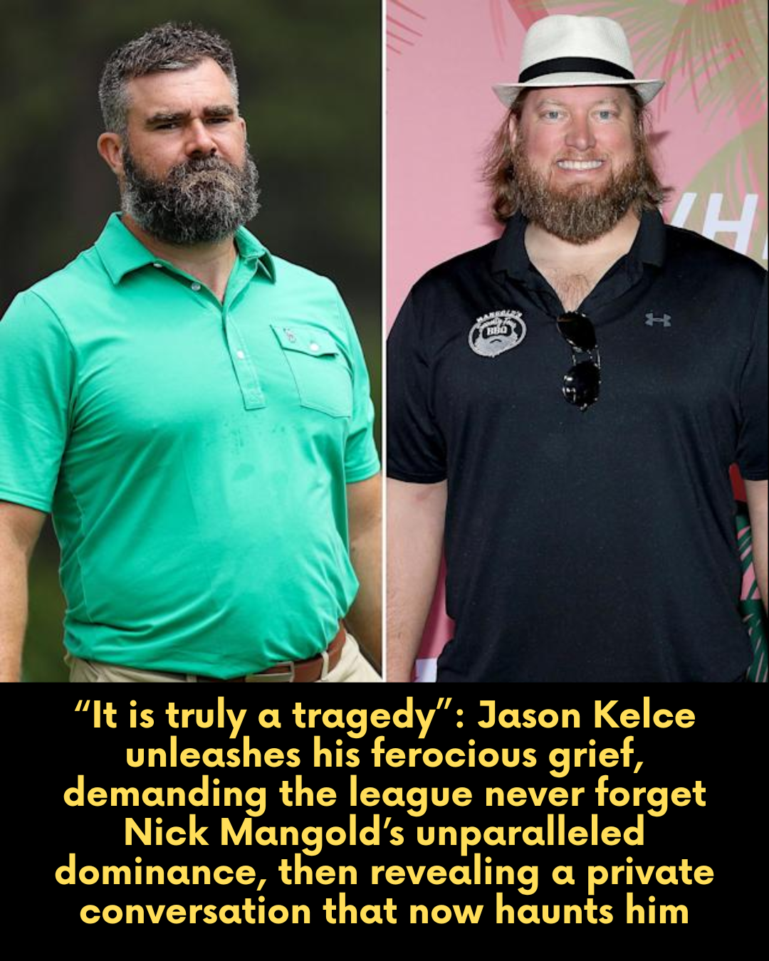 “It is truly a tragedy”: Jason Kelce unleashes his ferocious grief, demanding the league never forget Nick Mangold’s unparalleled dominance, then revealing a private conversation that now haunts him