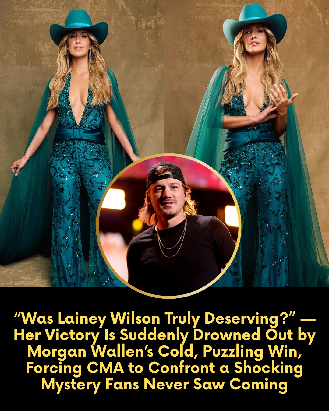 “Was Lainey Wilson Truly Deserving?” — Her Victory Is Suddenly Drowned Out by Morgan Wallen’s Cold, Puzzling Win, Forcing CMA to Confront a Shocking Mystery Fans Never Saw Coming