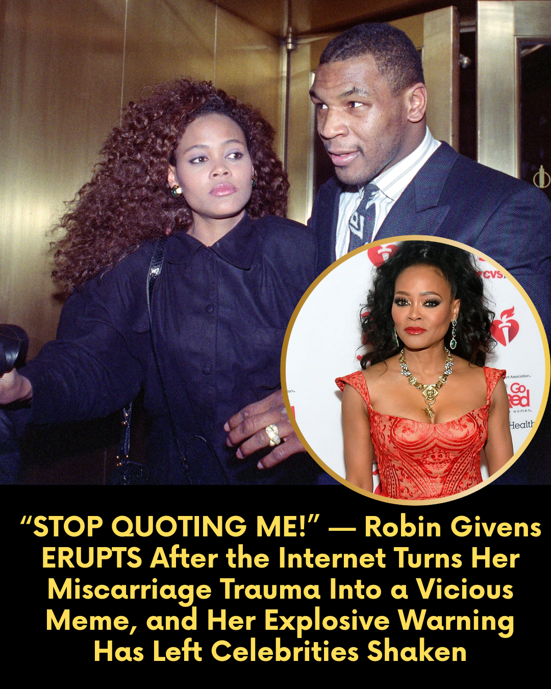 “Stop Quoting Me!” — Robin Givens Just Unleashed Her Fury at the World for Turning Her Brutal Miscarriage Trauma Into a Cruel, Viral Meme