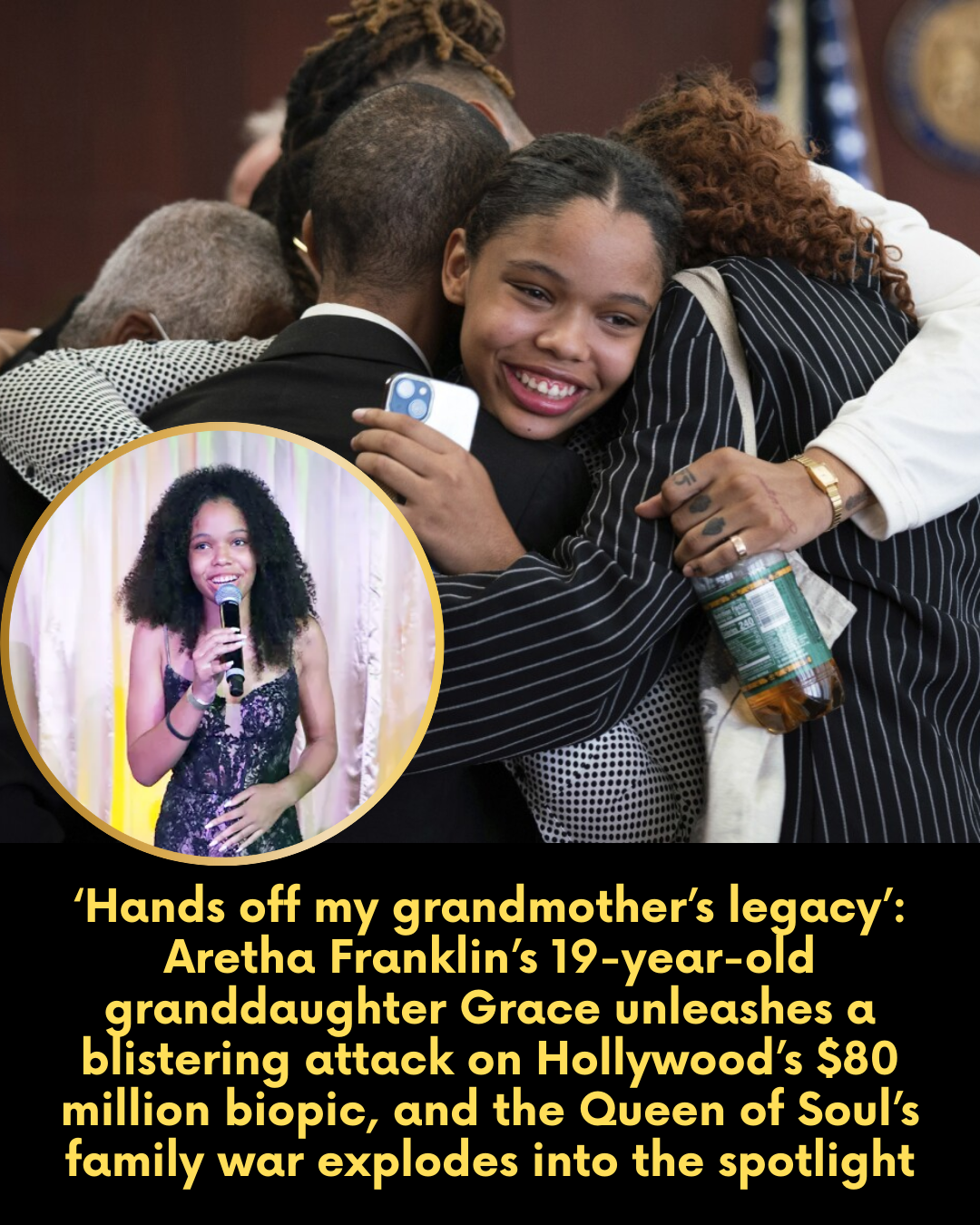 ‘Hands off my grandmother’s legacy!’ — Aretha Franklin’s 19-year-old granddaughter Grace unleashes a blistering attack on Hollywood’s $80 million biopic, and the Queen of Soul’s family war explodes into the spotlight