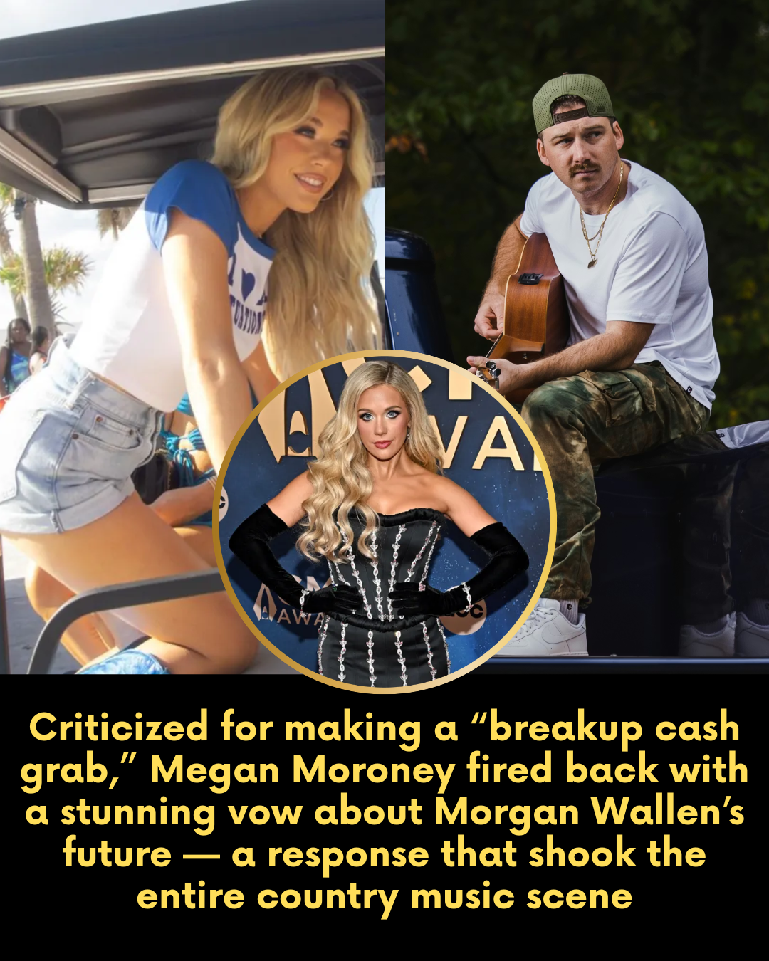 Criticized for making a “breakup cash grab,” Megan Moroney fired back with a stunning vow about Morgan Wallen’s future — a response that shook the entire country music scene