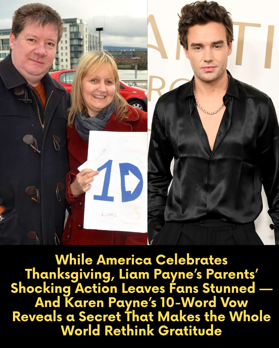 While America Celebrated Thanksgiving, Liam Payne’s Parents Broke Their Silence—And Karen Payne’s 10-Word Vow Revealed The True Meaning of Gratitude