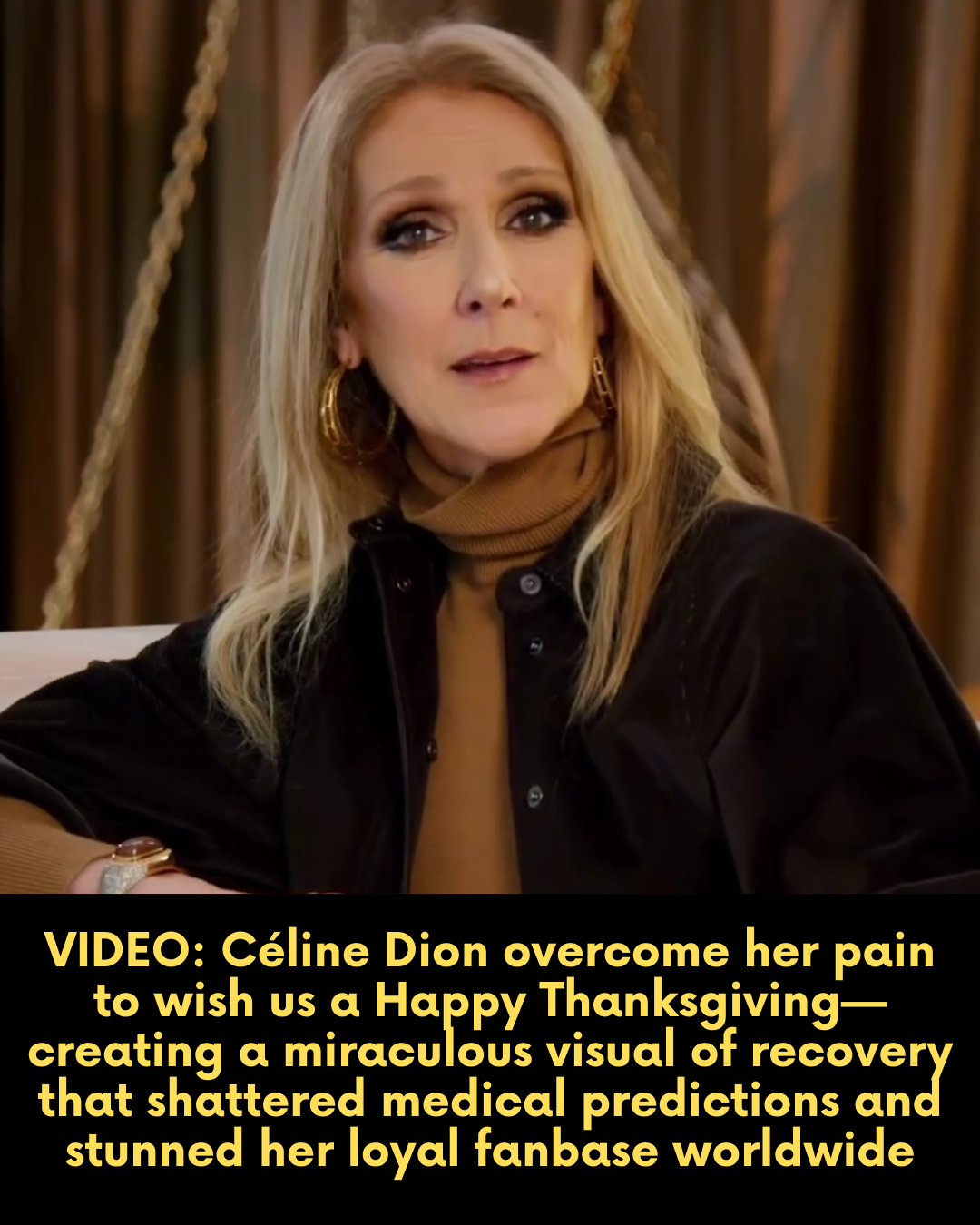 VIDEO: Céline Dion overcome her pain to wish us a Happy Thanksgiving—creating a miraculous visual of recovery that shattered medical predictions and stunned her loyal fanbase worldwide