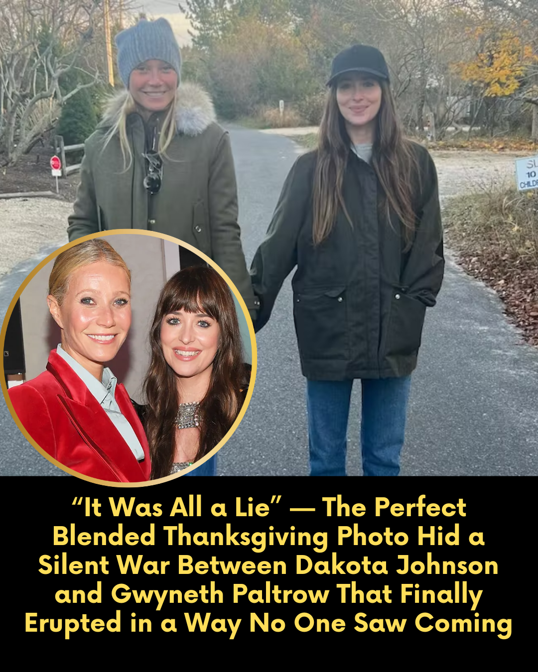 “It Was All a Lie” — The Perfect Blended Thanksgiving Photo Hid a Silent War Between Dakota Johnson and Gwyneth Paltrow That Finally Erupted in a Way No One Saw Coming