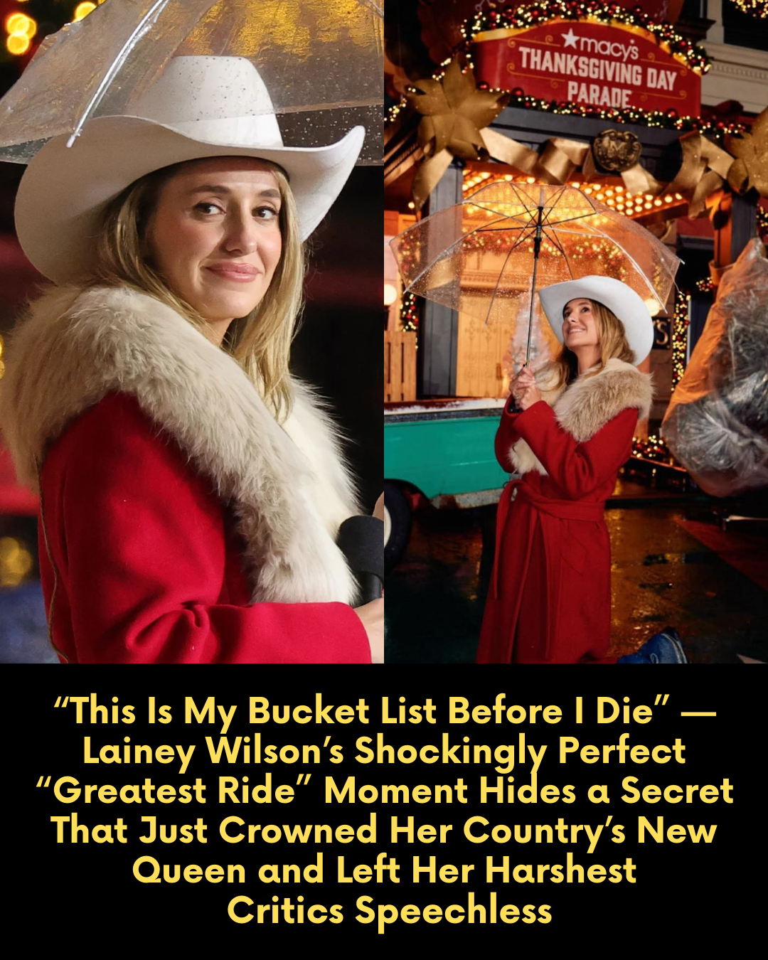 “This Is My Bucket List Before I Die” — Lainey Wilson’s Shockingly Perfect “Greatest Ride” Moment Hides a Secret That Just Crowned Her Country’s New Queen and Left Her Harshest Critics Speechless