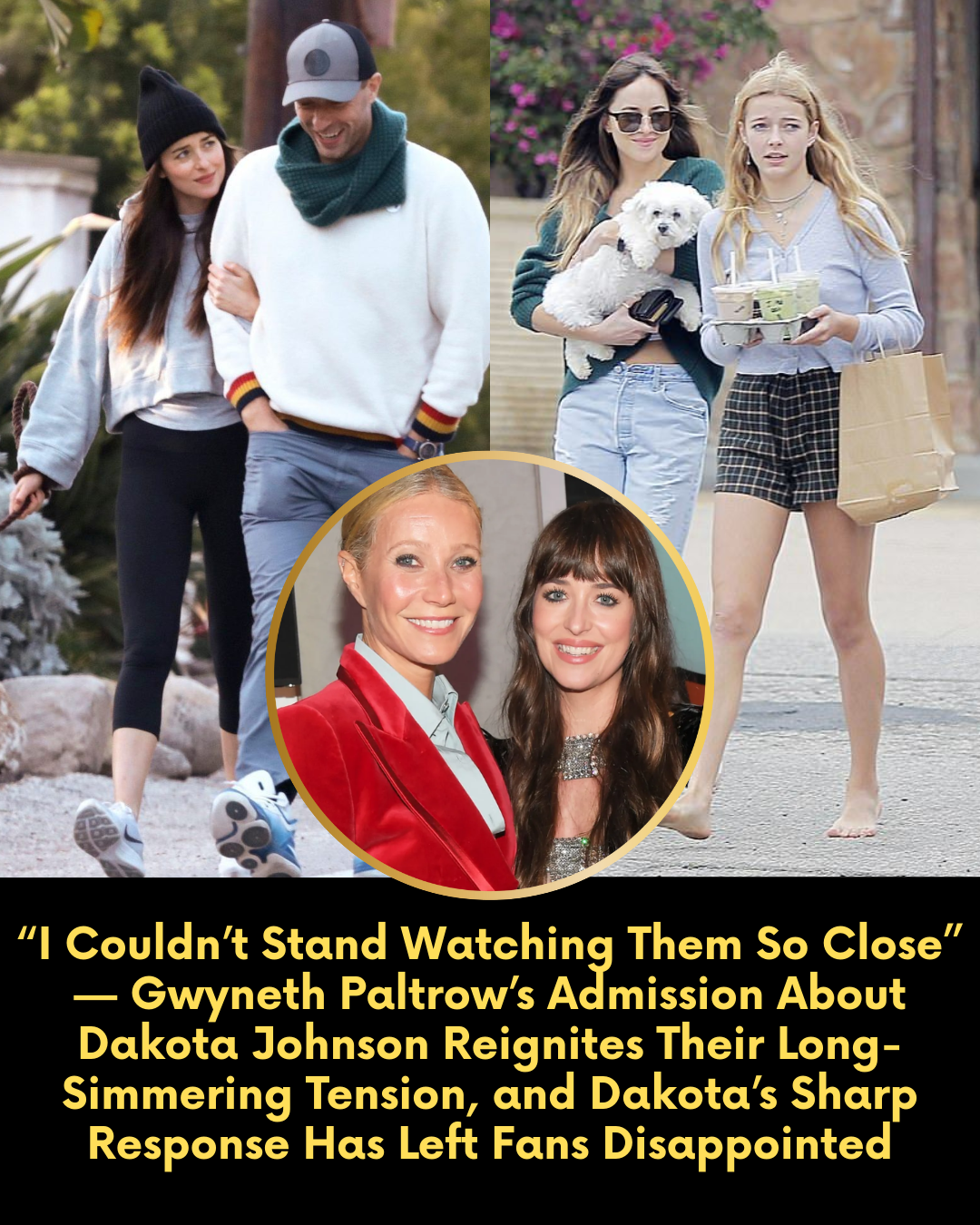 “I Couldn’t Stand Watching Them So Close” — Gwyneth Paltrow’s Admission About Dakota Johnson Reignites Their Long-Simmering Tension, and Dakota’s Sharp Response Has Left Fans Disappointed