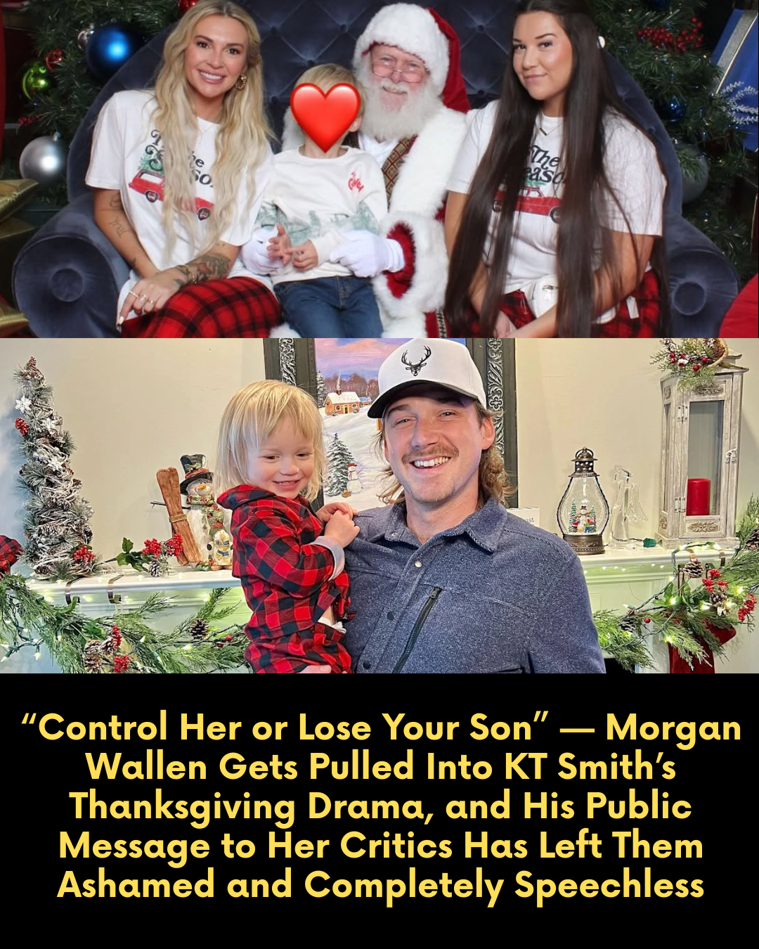 “Control Her or Lose Your Son” — Morgan Wallen Gets Pulled Into KT Smith’s Thanksgiving Drama, and His Public Message to Her Critics Has Left Them Ashamed and Completely Speechless.