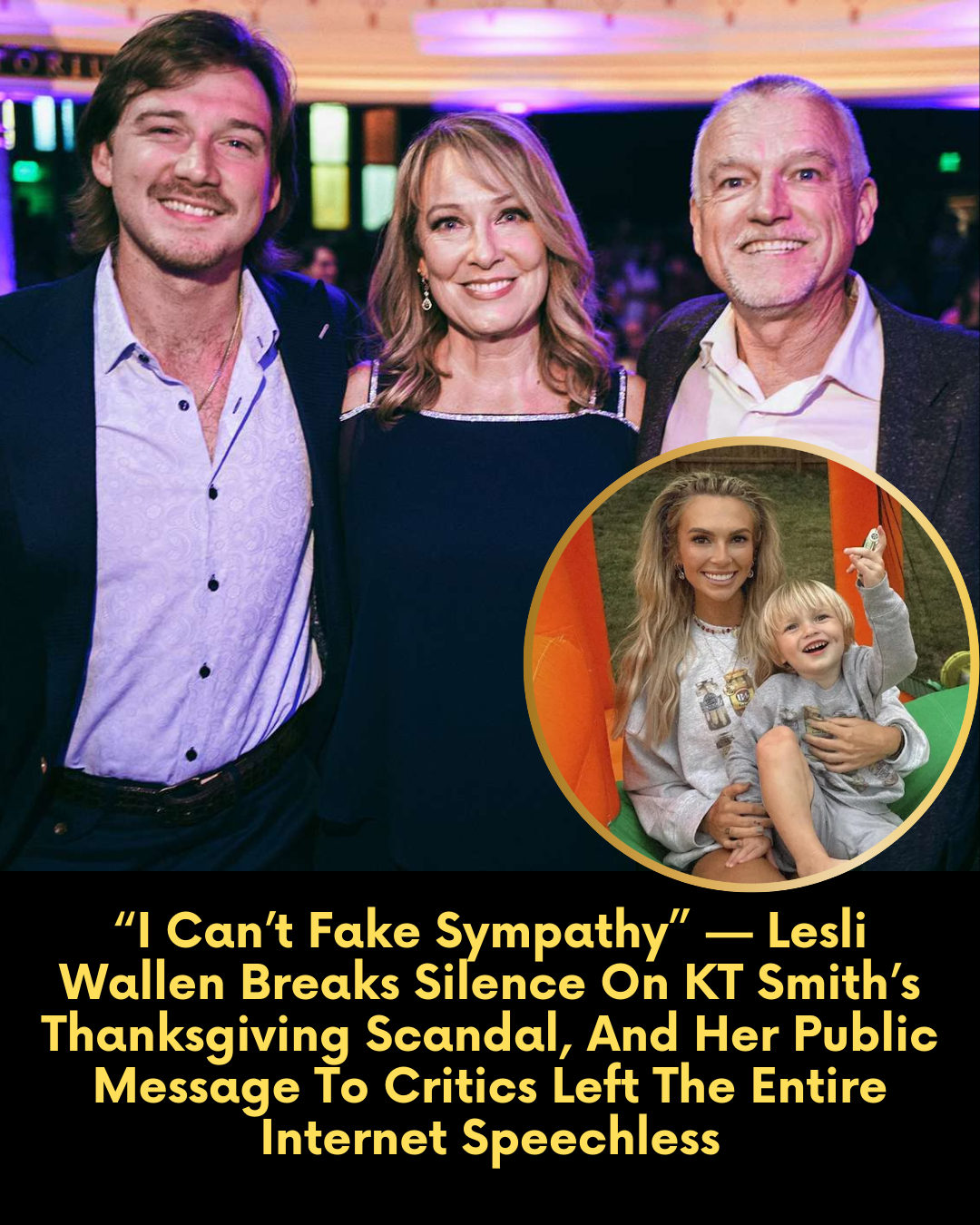 “I Can’t Fake Sympathy” — Lesli Wallen Breaks Silence On KT Smith’s Thanksgiving Scandal, And Her Public Message To Critics Left The Entire Internet Speechless