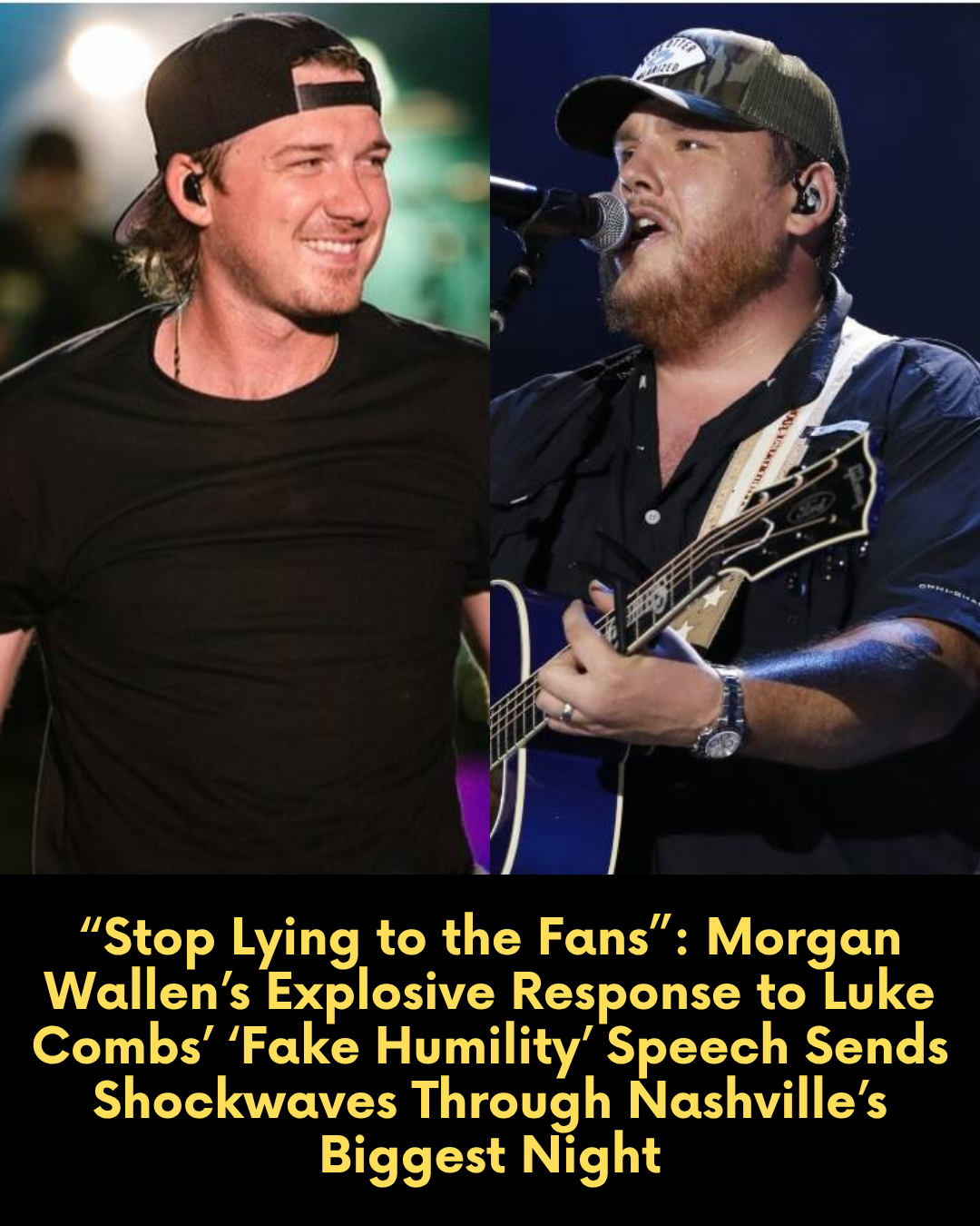“Stop Lying to the Fans”: Morgan Wallen’s Explosive Response to Luke Combs’ ‘Fake Humility’ Speech Sends Shockwaves Through Nashville’s Biggest Night