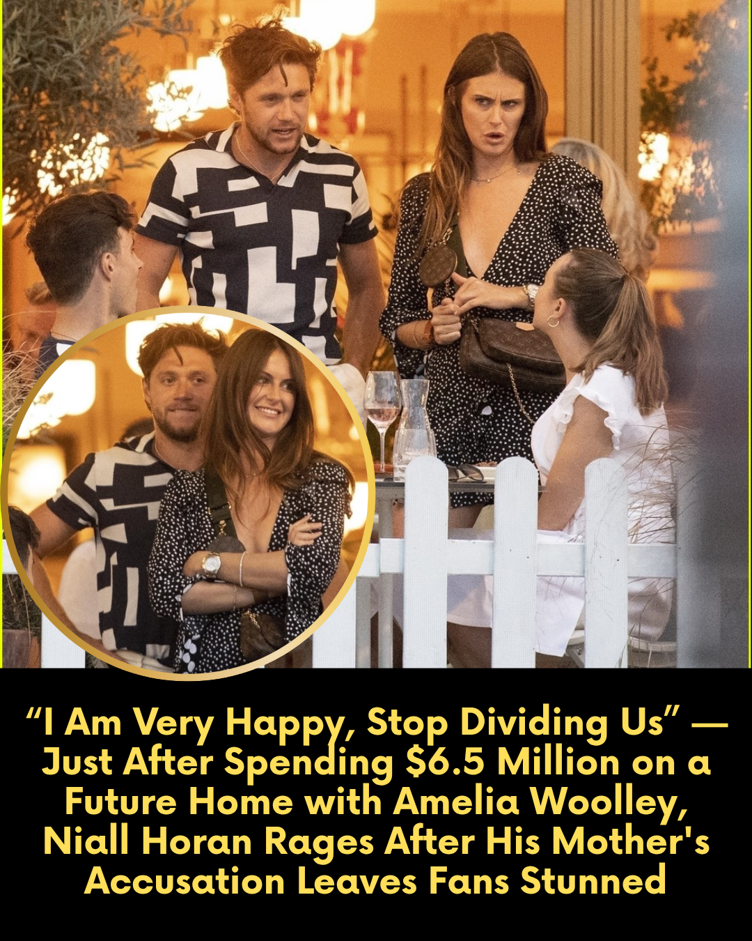 “I Am Very Happy, Stop Dividing Us” — Just After Spending $6.5 Million on a Future Home with Amelia Woolley, Niall Horan Rages After His Mother’s Accusation Leaves Fans Stunned