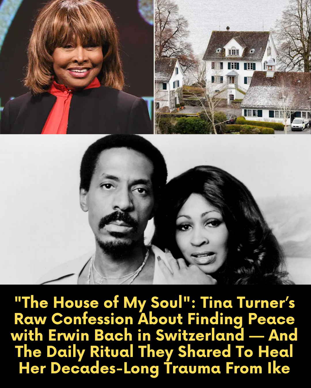 “The House of My Soul.” Tina Turner’s Raw Confession About Finding Peace with Erwin Bach in Switzerland — And The Daily Ritual They Shared To Heal Her Decades-Long Trauma From Ike