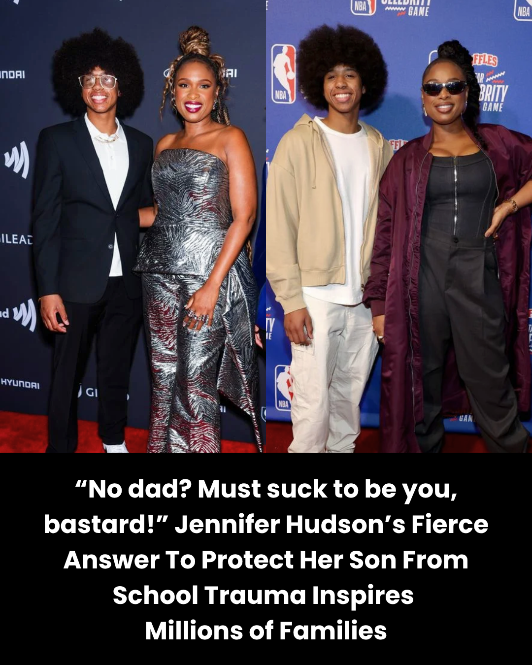 “No dad? Must suck to be you, bastard!” Jennifer Hudson’s Fierce Answer To Protect Her Son From School Trauma Inspires  Millions of Families
