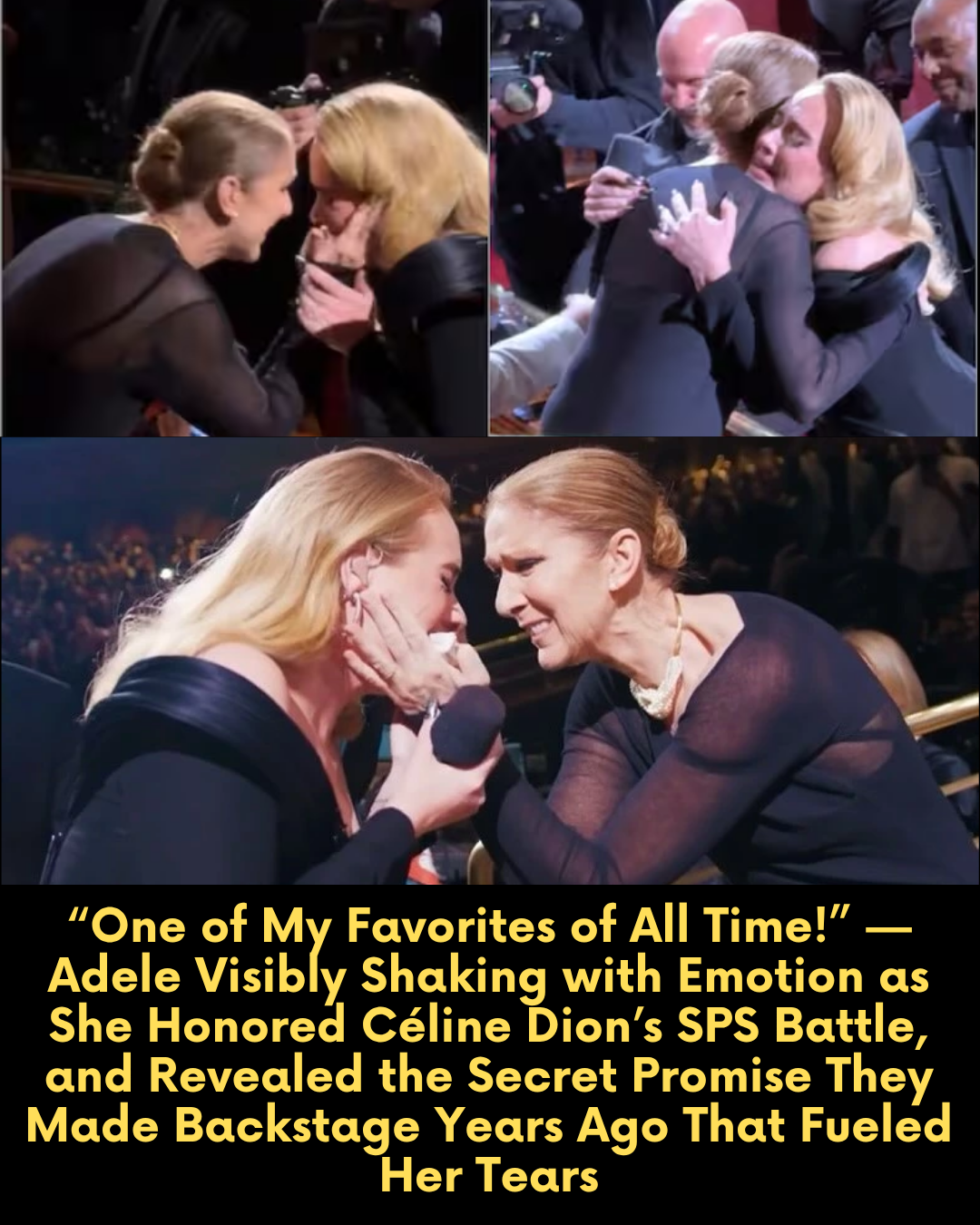 “One of My Favorites of All Time!” — Adele Visibly Shaking with Emotion as She Honored Céline Dion’s SPS Battle, and Revealed the Secret Promise They Made Backstage Years Ago That Fueled Her Tears