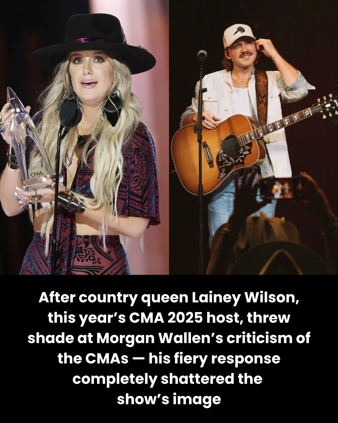 After country queen Lainey Wilson, this year’s CMA 2025 host, threw shade at Morgan Wallen’s criticism of the CMAs — his fiery response completely shattered the show’s image.