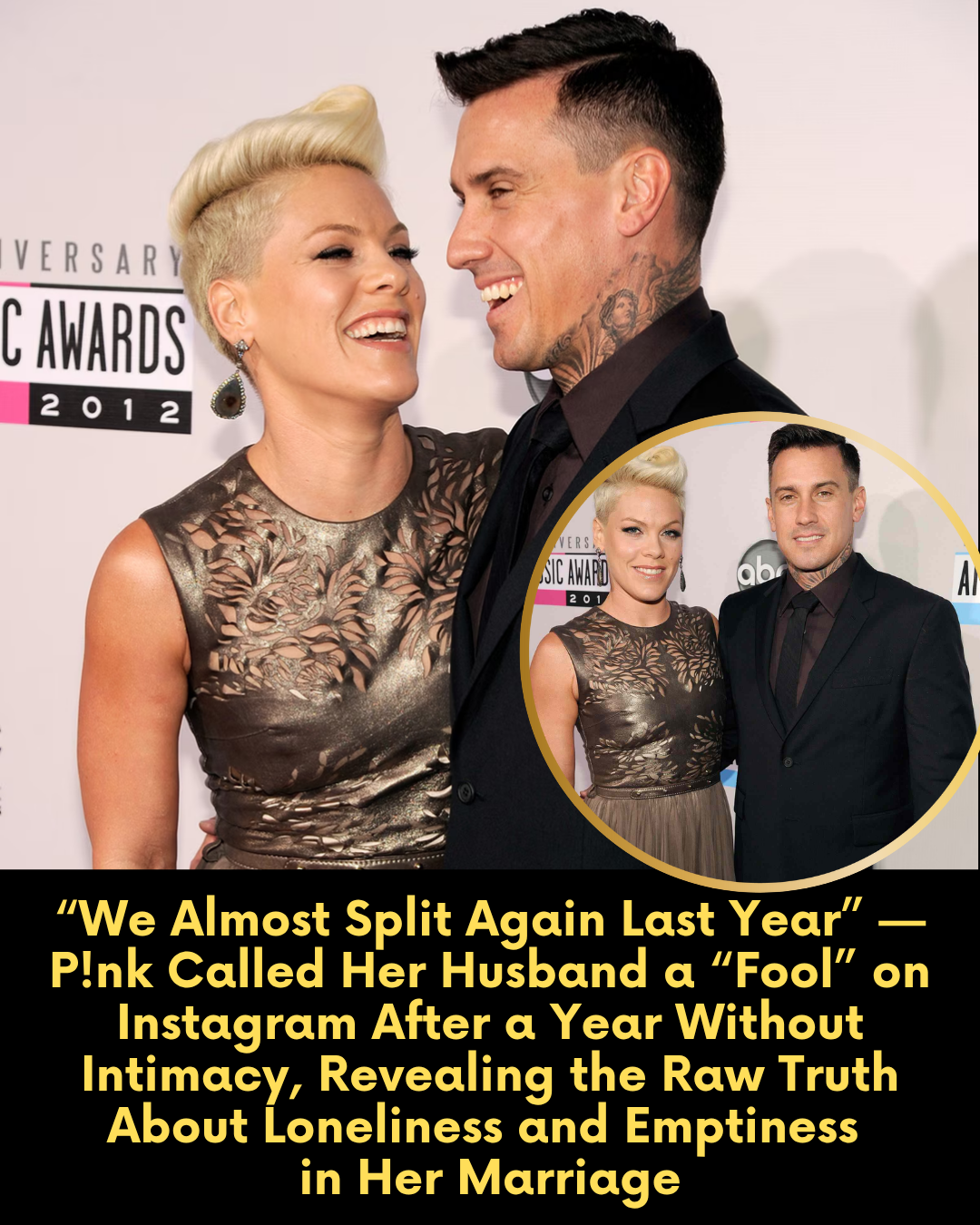 “We Almost Split Again Last Year” — P!nk Called Her Husband a “Fool” on Instagram After a Year Without Intimacy, Revealing the Raw Truth About Loneliness and Emptiness  in Her Marriage