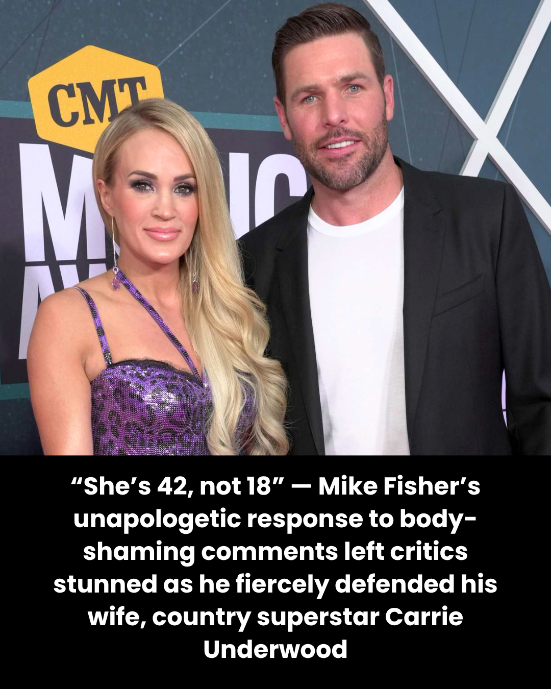 “She’s 42, not 18” — Mike Fisher’s unapologetic response to body-shaming comments left critics stunned as he fiercely defended his wife, country superstar Carrie Underwood.