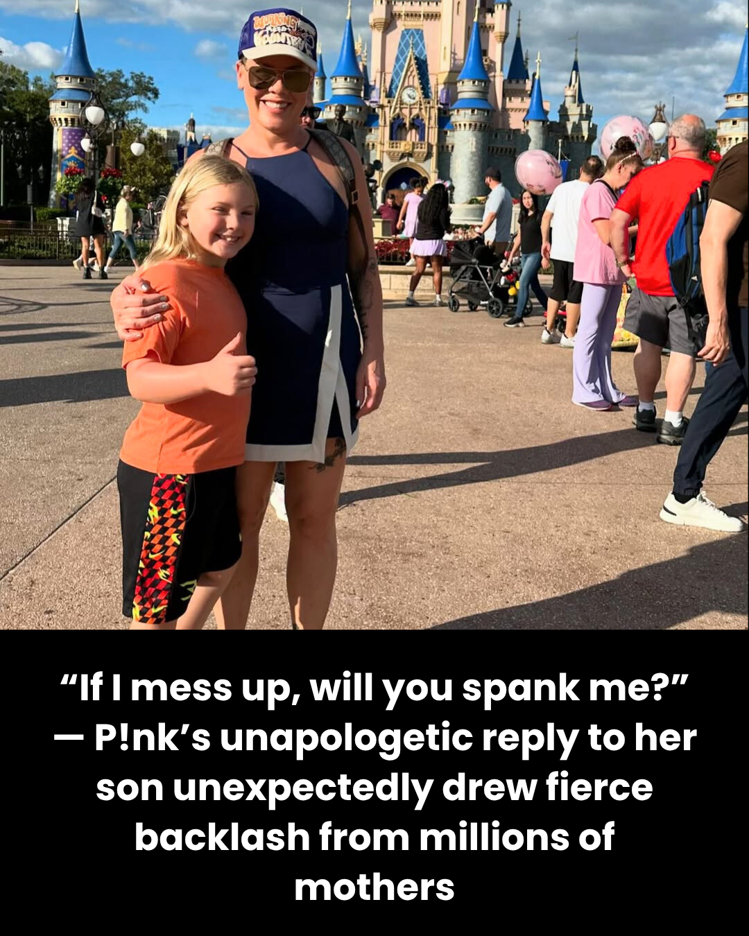 “If I mess up, will you spank me?” — P!nk’s unapologetic reply to her son unexpectedly drew fierce backlash from millions of mothers