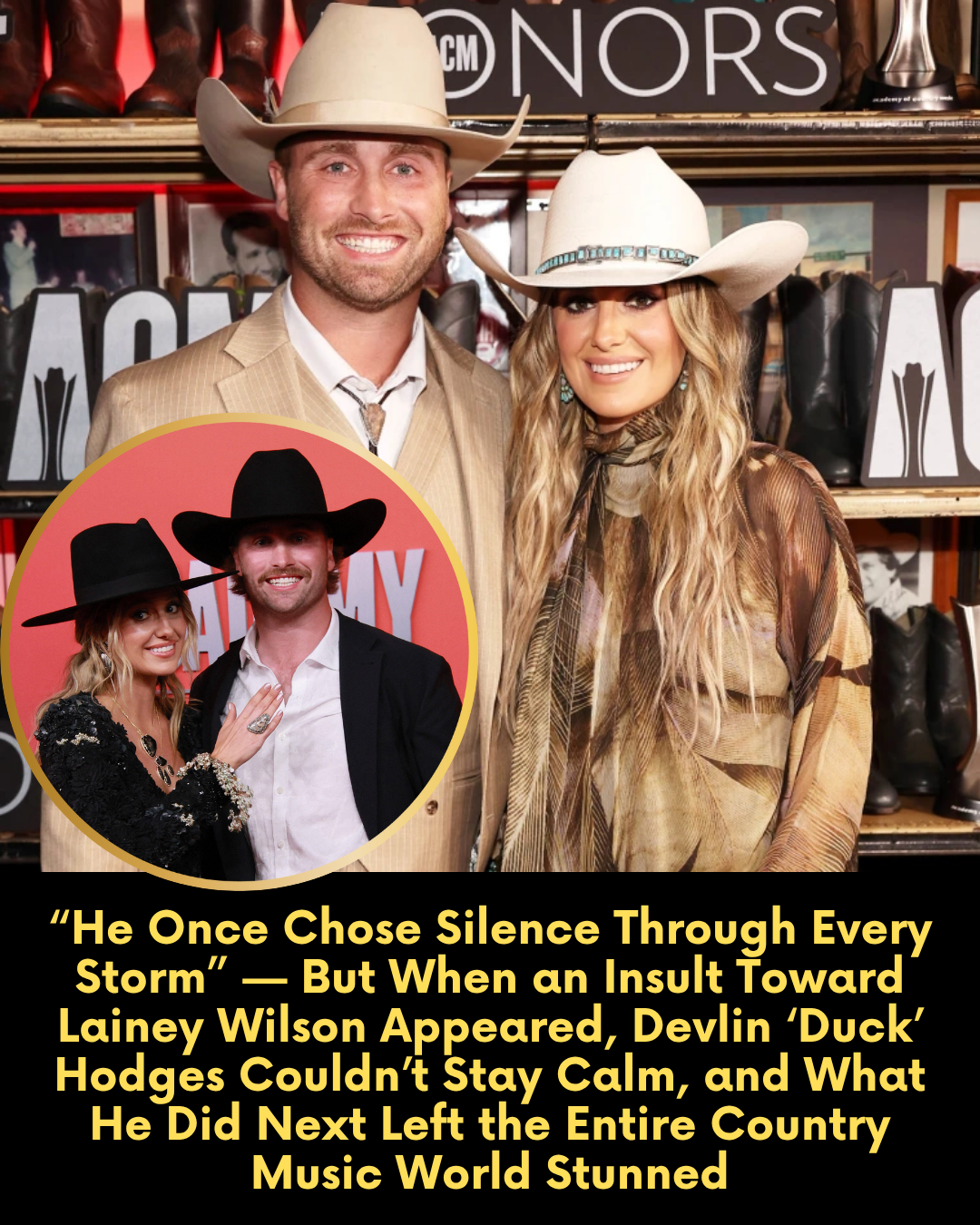 “He Once Chose Silence Through Every Storm” — But When an Insult Toward Lainey Wilson Appeared, Devlin ‘Duck’ Hodges Couldn’t Stay Calm, and What He Did Next Left the Entire Country Music World Stunned.