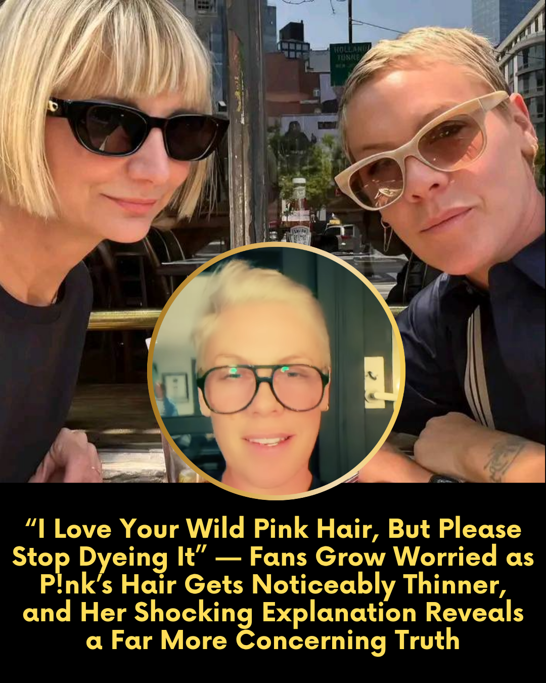 “I Love Your Wild Pink Hair, But Please Stop Dyeing It” — Fans Grow Worried as P!nk’s Hair Gets Noticeably Thinner, and Her Shocking Explanation Reveals a Far More Concerning Truth