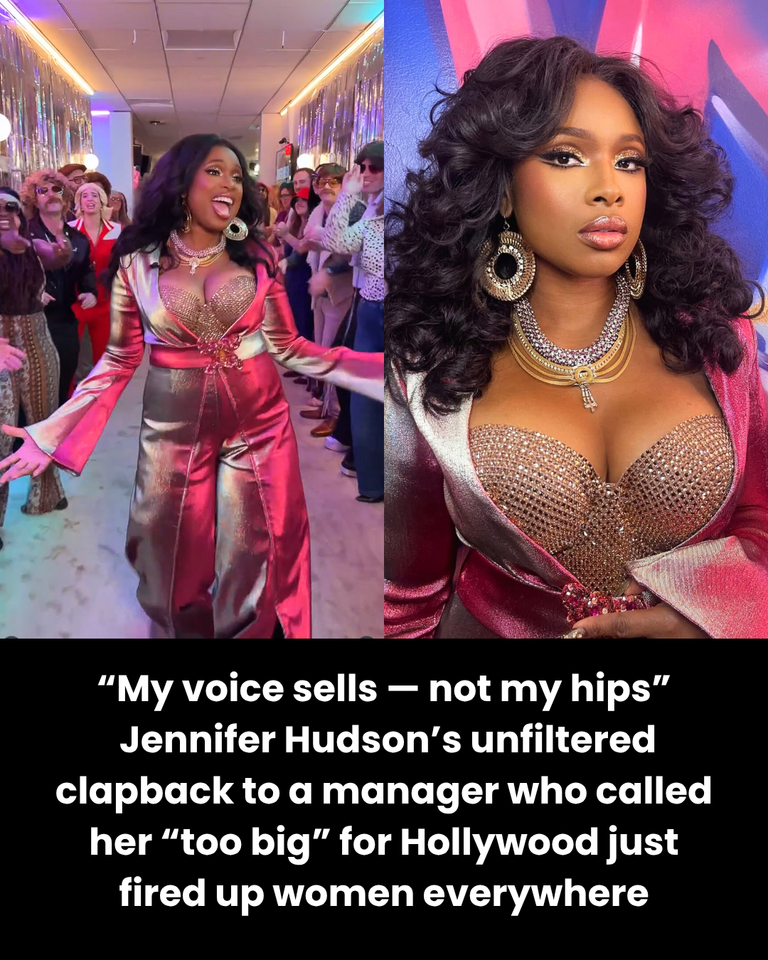 “My voice sells — not my hips”  Jennifer Hudson’s unfiltered clapback to a manager who called her “too big” for Hollywood just fired up women everywhere