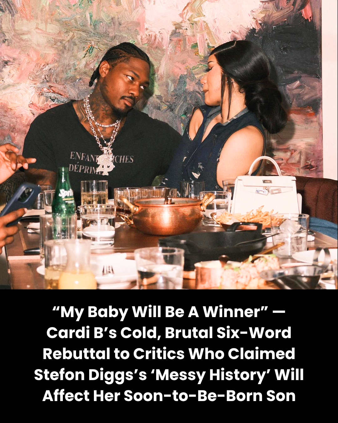 “My Baby Will Be A Winner” — Cardi B’s Cold, Brutal Six-Word Rebuttal to Critics Who Claimed Stefon Diggs’s ‘Messy History’ Will Affect Her Soon-to-Be-Born Son