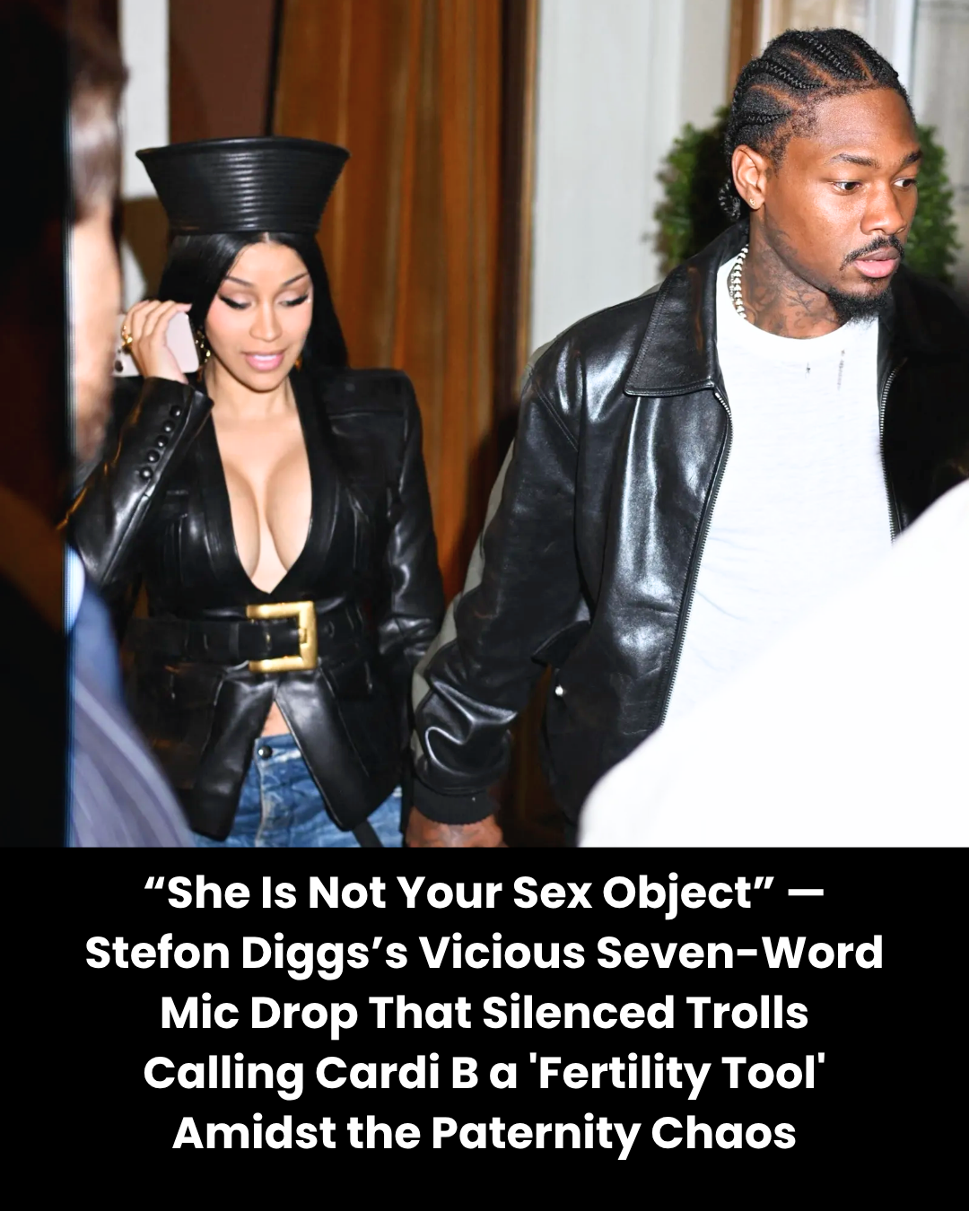 “She Is Not Your Sex Object” — Stefon Diggs’s Vicious Seven-Word Mic Drop That Silenced Trolls Calling Cardi B a ‘Fertility Tool’ Amidst the Paternity Chaos.