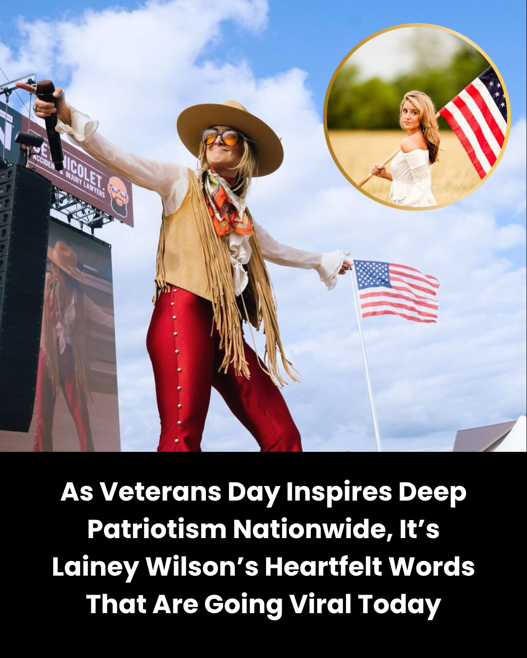 As Veterans Day Inspires Deep Patriotism Nationwide, It’s Lainey Wilson’s Heartfelt Words That Are Going Viral Today