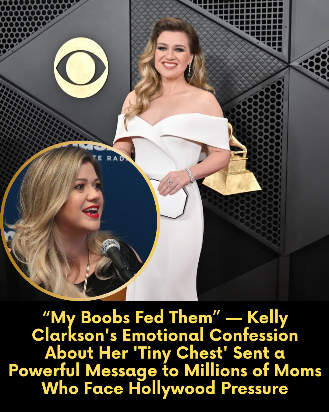 “My Boobs Fed Them” — Kelly Clarkson’s Emotional Confession About Her ‘Tiny Chest’ Sent a Powerful Message to Millions of Moms Who Face Hollywood Pressure
