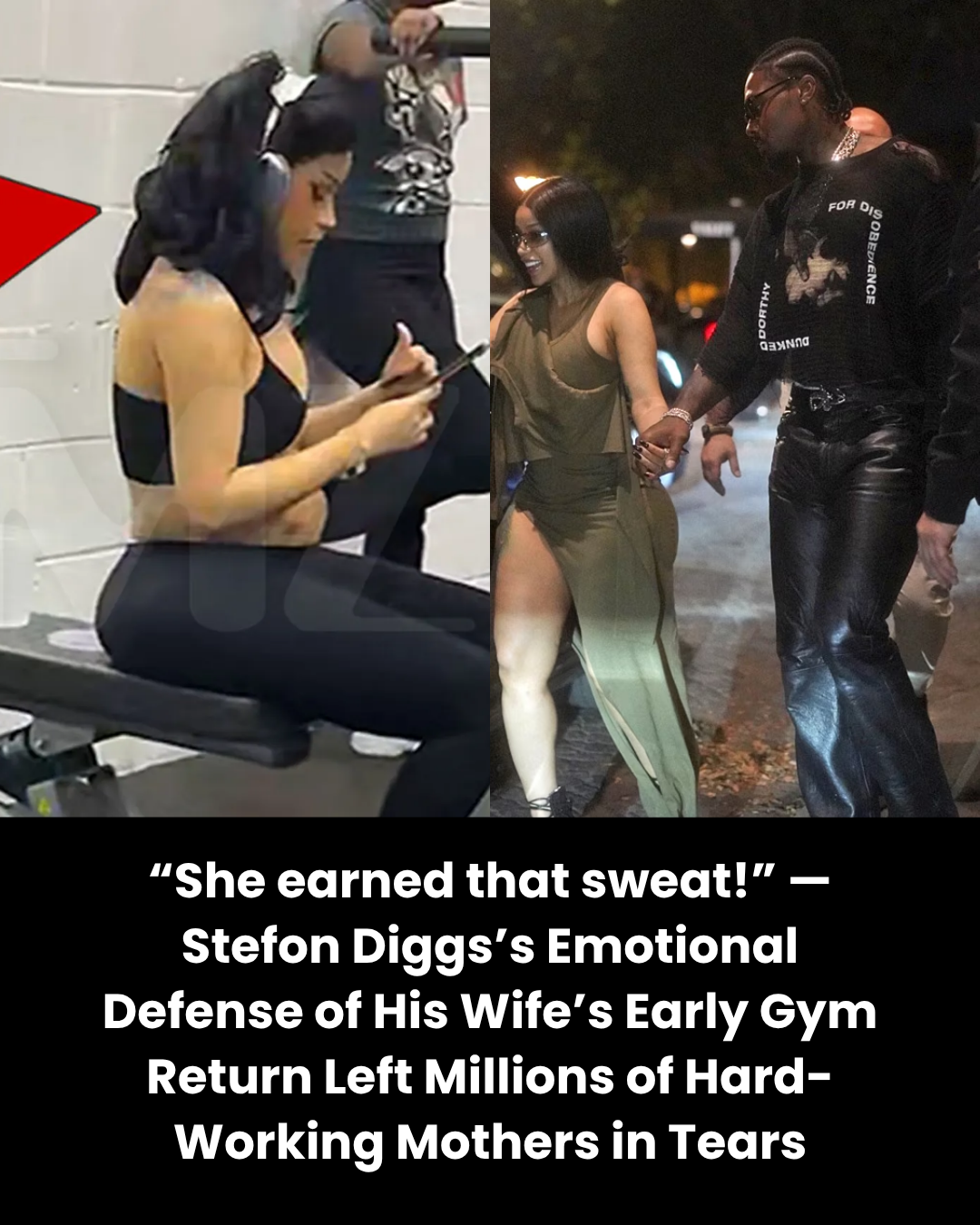 “She earned that sweat!” — Stefon Diggs’s Emotional Defense of His Wife’s Early Gym Return Left Millions of Hard-Working Mothers in Tears