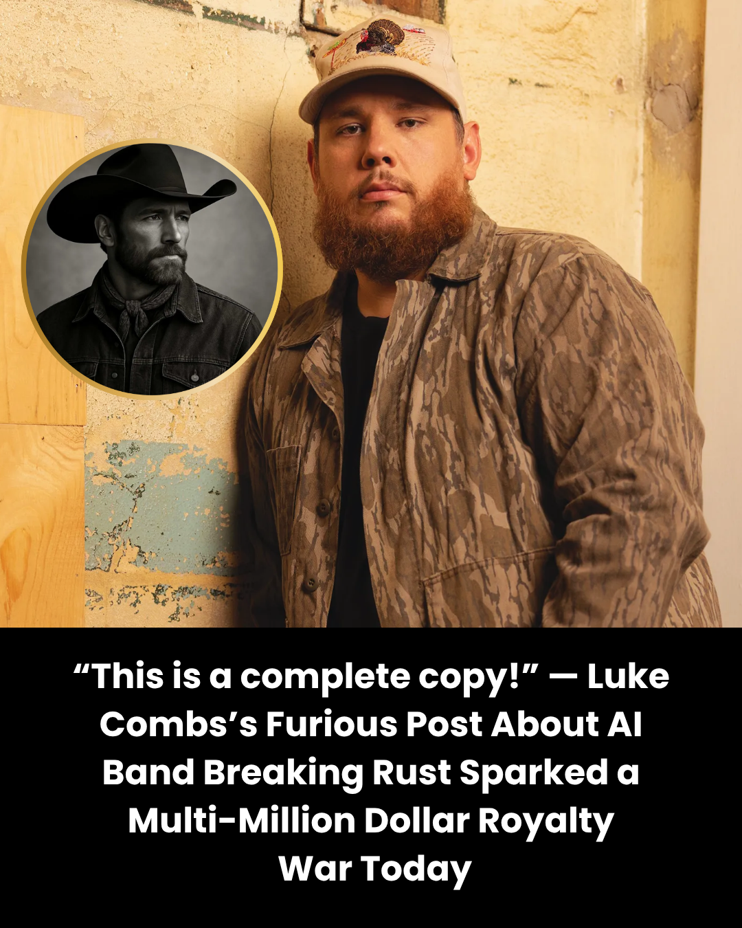 “This is a complete copy!” — Luke Combs’s Furious Post About AI Band Breaking Rust Sparked a Multi-Million Dollar Royalty  War Today