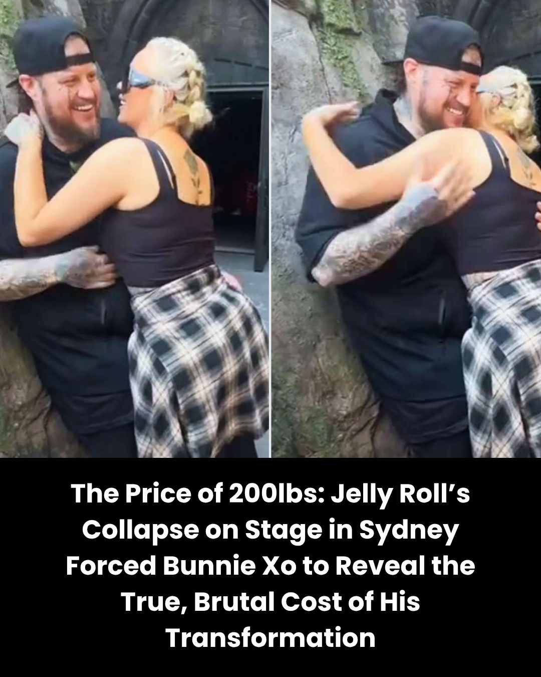 The Price of 200lbs: Jelly Roll’s Collapse on Stage in Sydney Forced Bunnie Xo to Reveal the True, Brutal Cost of His Transformation