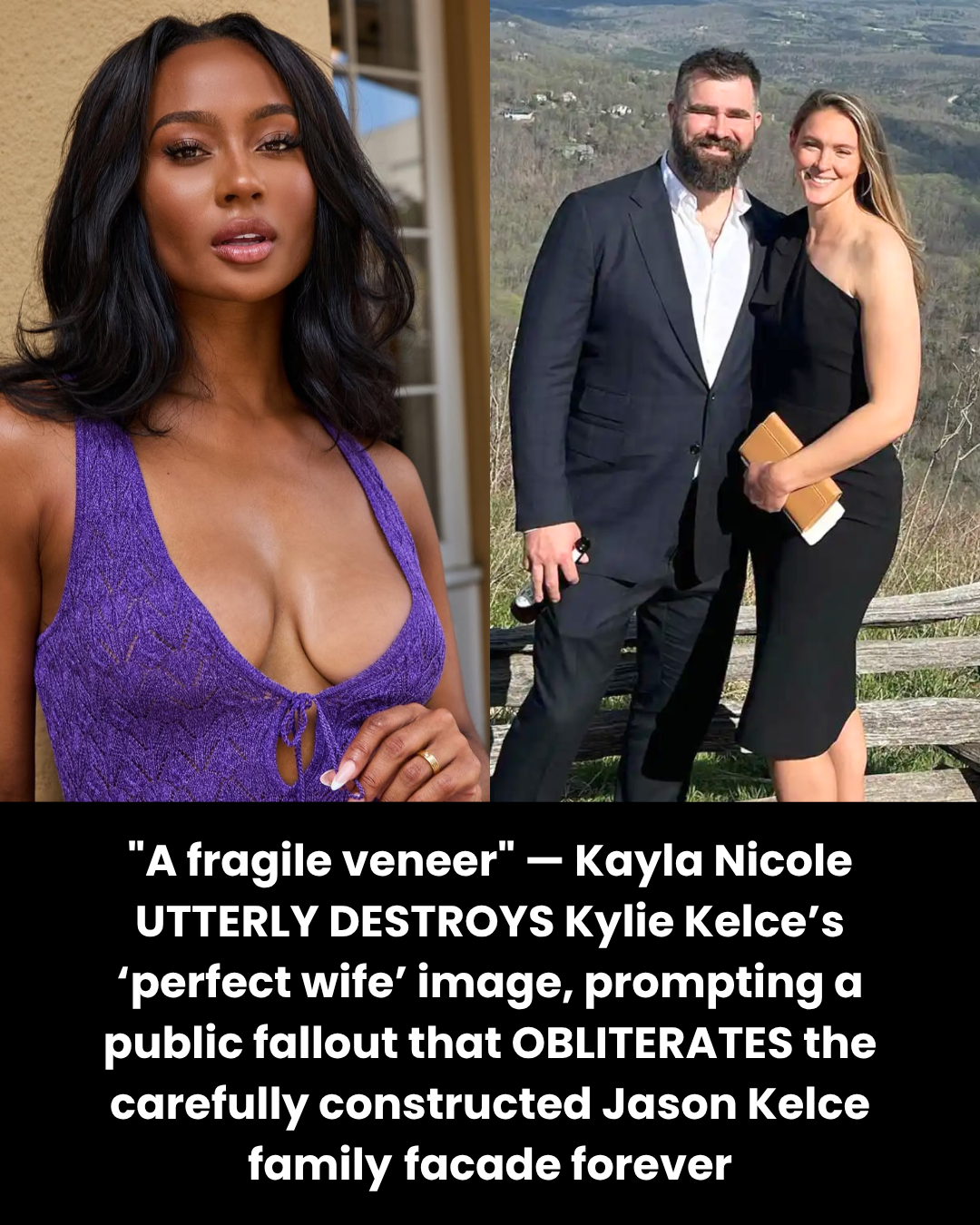 “A fragile veneer” — Kayla Nicole UTTERLY DESTROYS Kylie Kelce’s ‘perfect wife’ image, prompting a public fallout that OBLITERATES the carefully constructed Jason Kelce family facade forever