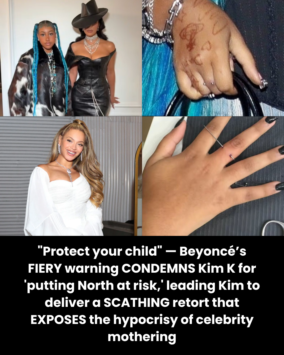 “Protect your child” — Beyoncé’s FIERY warning CONDEMNS Kim K for ‘putting North at risk,’ leading Kim to deliver a SCATHING retort that EXPOSES the hypocrisy of celebrity mothering