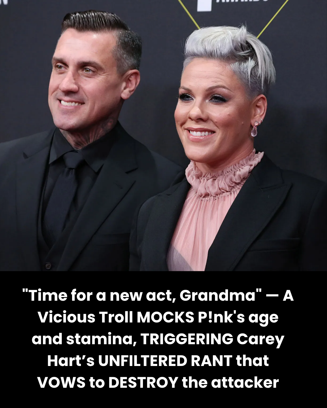 “Time for a new act, Grandma” — A Vicious Troll MOCKS P!nk’s age and stamina, TRIGGERING Carey Hart’s UNFILTERED RANT that VOWS to DESTROY the attacker
