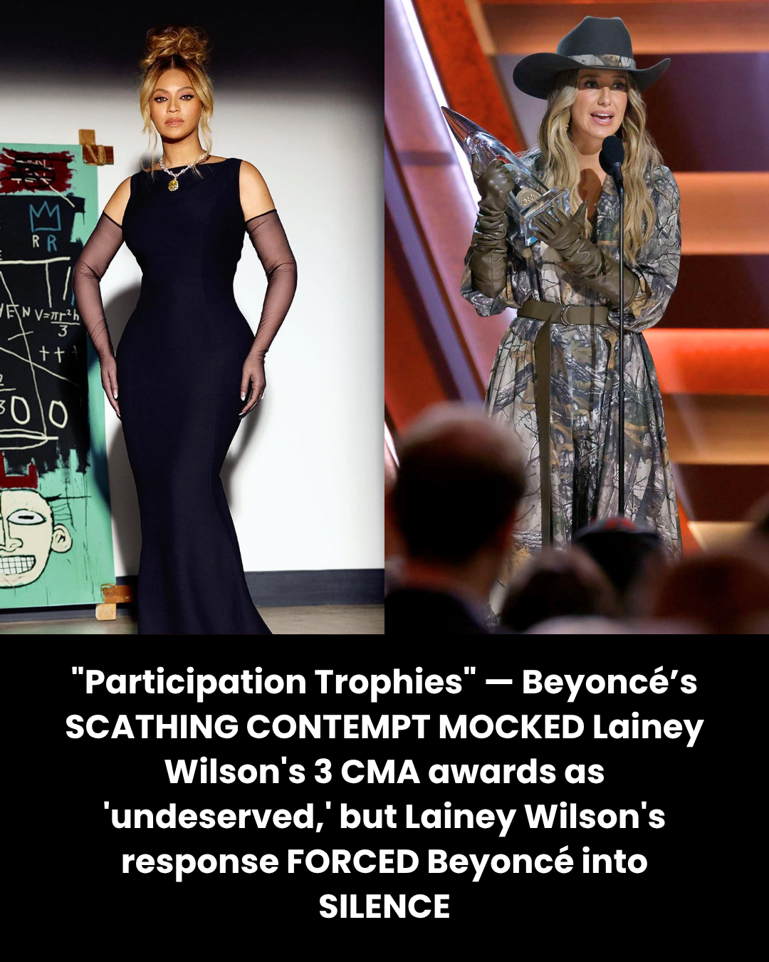 “Participation Trophies” — Beyoncé’s SCATHING CONTEMPT MOCKED Lainey Wilson’s 3 CMA awards as ‘undeserved,’ but Lainey Wilson’s response FORCED Beyoncé into SILENCE