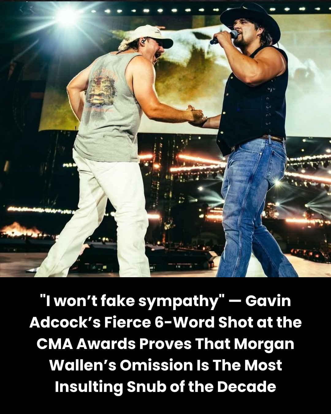 “I won’t fake sympathy” — Gavin Adcock’s Fierce 6-Word Shot at the CMA Awards Proves That Morgan Wallen’s Omission Is The Most Insulting Snub of the Decade