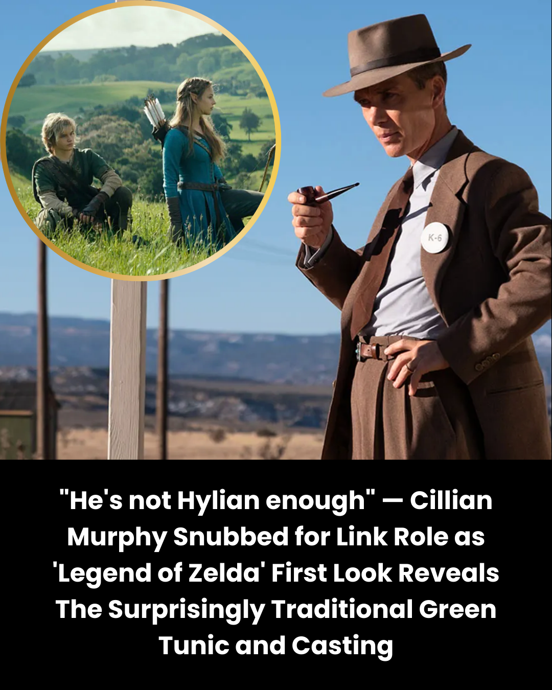 “He’s not Hylian enough” — Cillian Murphy Snubbed for Link Role as ‘Legend of Zelda’ First Look Reveals The Surprisingly Traditional Green Tunic and Casting
