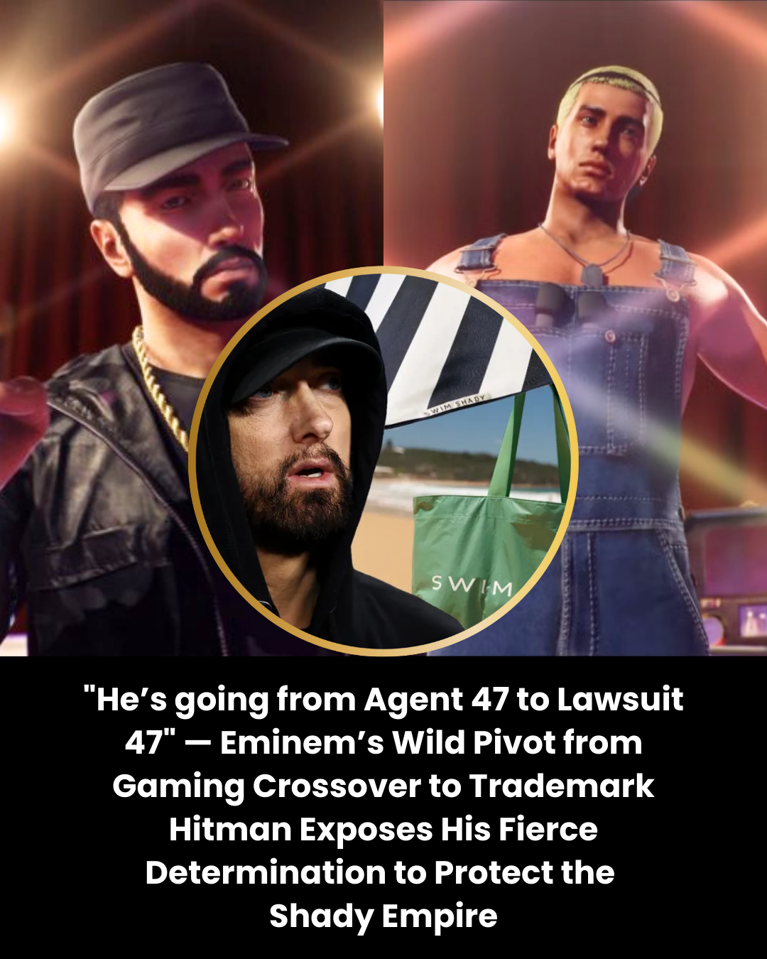 “He’s going from Agent 47 to Lawsuit 47” — Eminem’s Wild Pivot from Gaming Crossover to Trademark Hitman Exposes His Fierce Determination to Protect the  Shady Empire