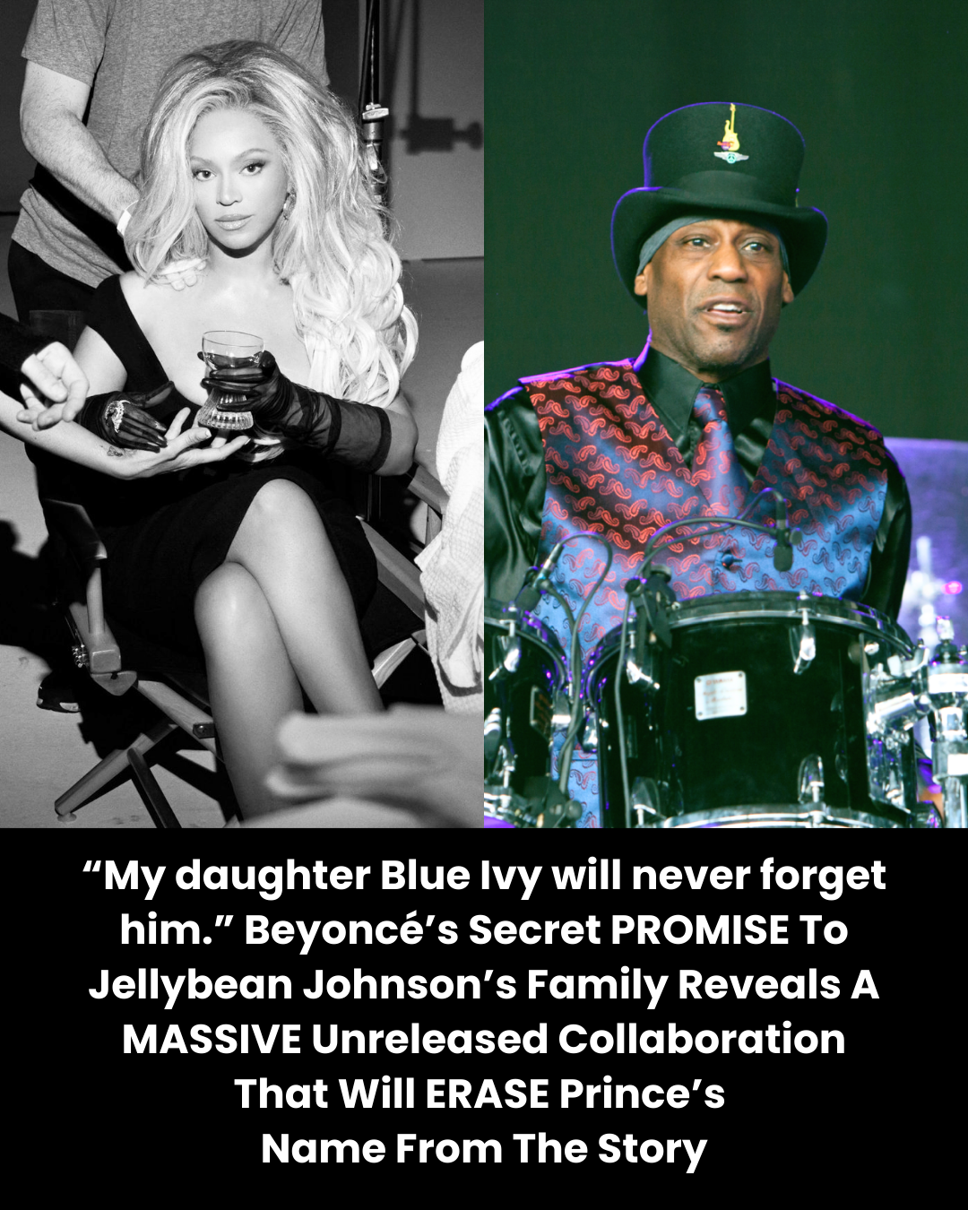 “My daughter Blue Ivy will never forget him.” Beyoncé’s Secret PROMISE To Jellybean Johnson’s Family Reveals A MASSIVE Unreleased Collaboration That Will ERASE Prince’s  Name From The Story