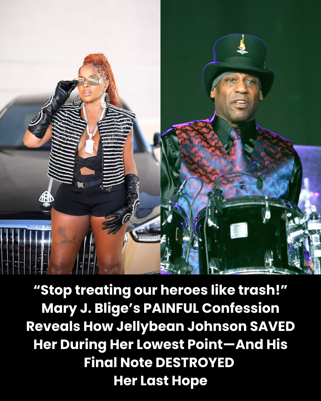 “Stop treating our heroes like trash!” Mary J. Blige’s PAINFUL Confession Reveals How Jellybean Johnson SAVED Her During Her Lowest Point—And His Final Note DESTROYED  Her Last Hope