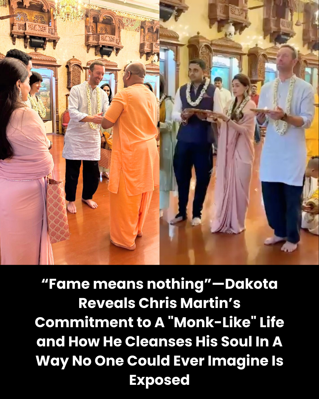“Fame means nothing”—Dakota Reveals Chris Martin’s Commitment to A “Monk-Like” Life and How He Cleanses His Soul In A Way No One Could Ever Imagine Is Exposed