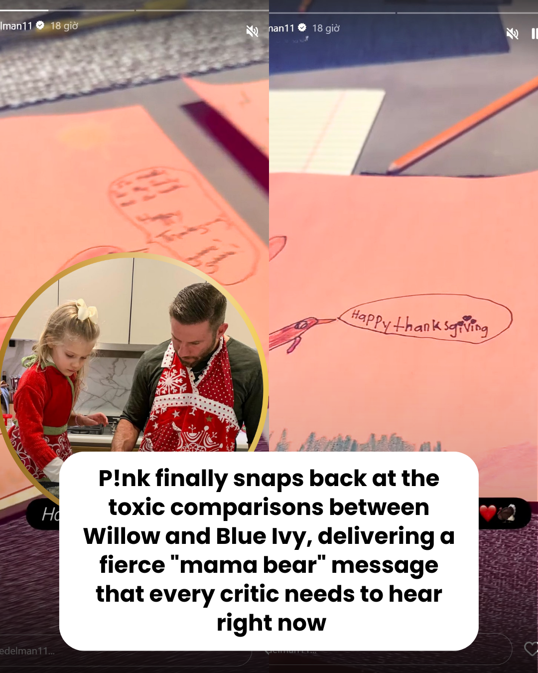 P!nk finally snaps back at the toxic comparisons between Willow and Blue Ivy, delivering a fierce “mama bear” message that every critic needs to hear  right now