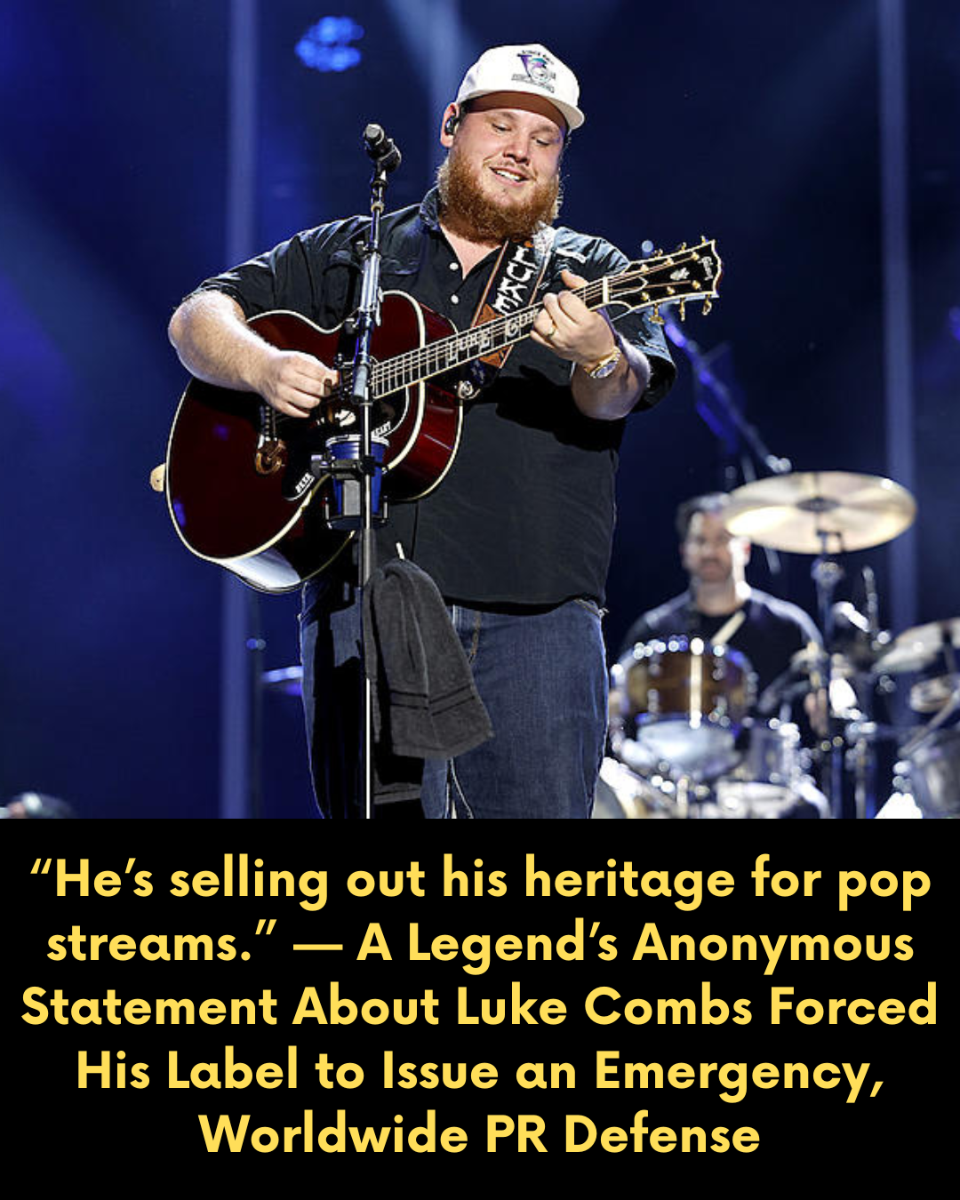 “He’s selling out his heritage for pop streams.” — A Legend’s Anonymous Statement About Luke Combs Forced His Label to Issue an Emergency, Worldwide PR Defense